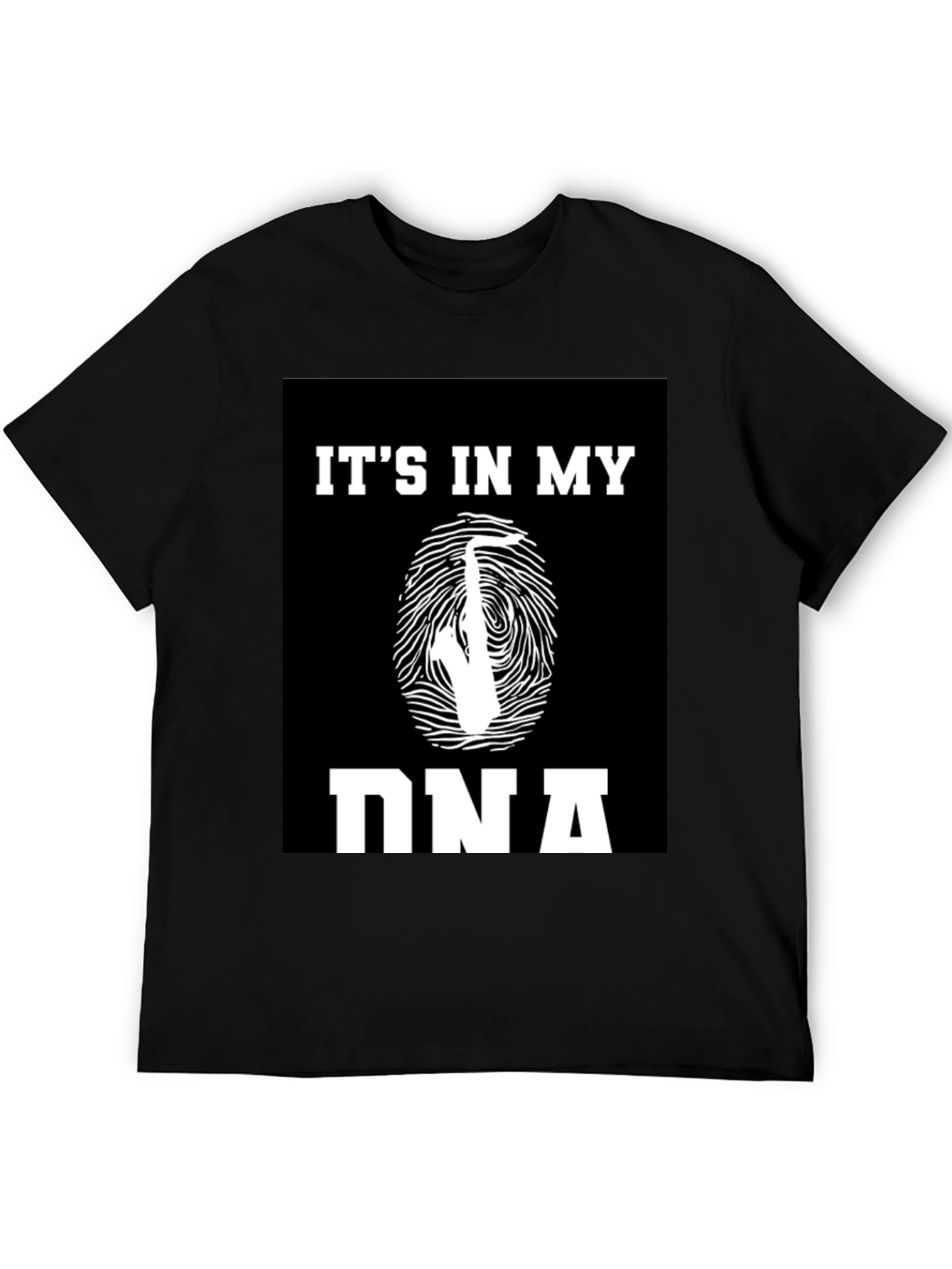 Its In My DNA Saxophone Black T-Shirt