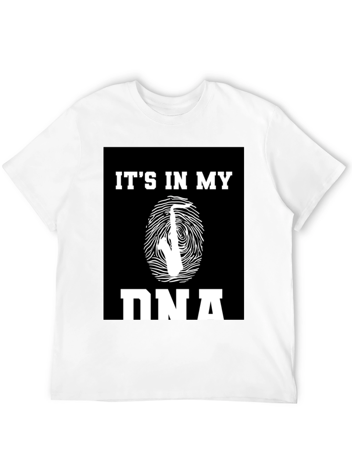 Its In My DNA Saxophone Black T-Shirt