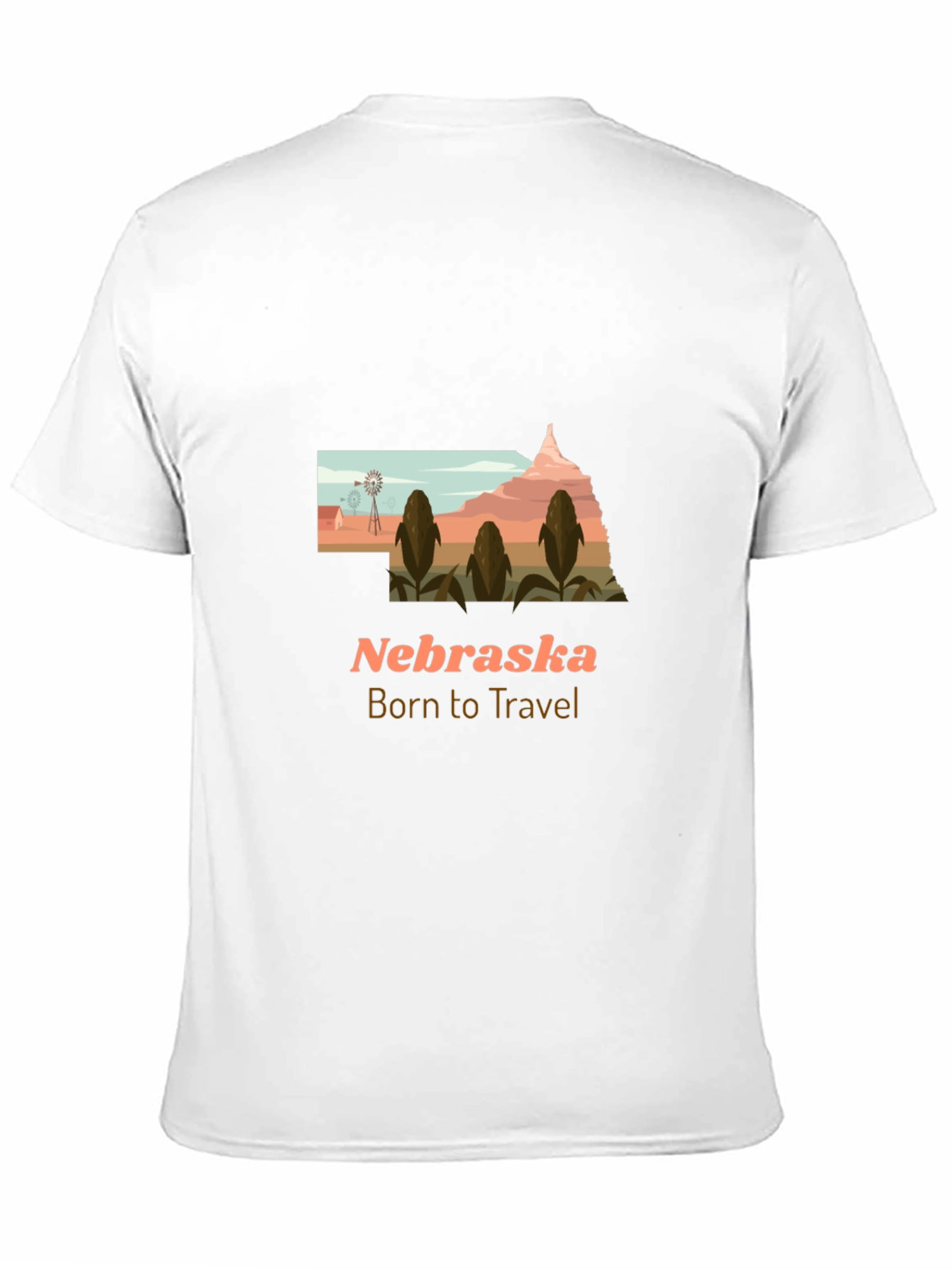 Nebraska Born to Travel Graphic Tee