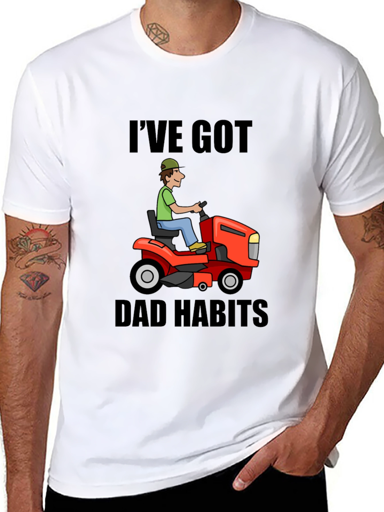 Dad Habits T-Shirt - Lawn Mower Graphic Tee