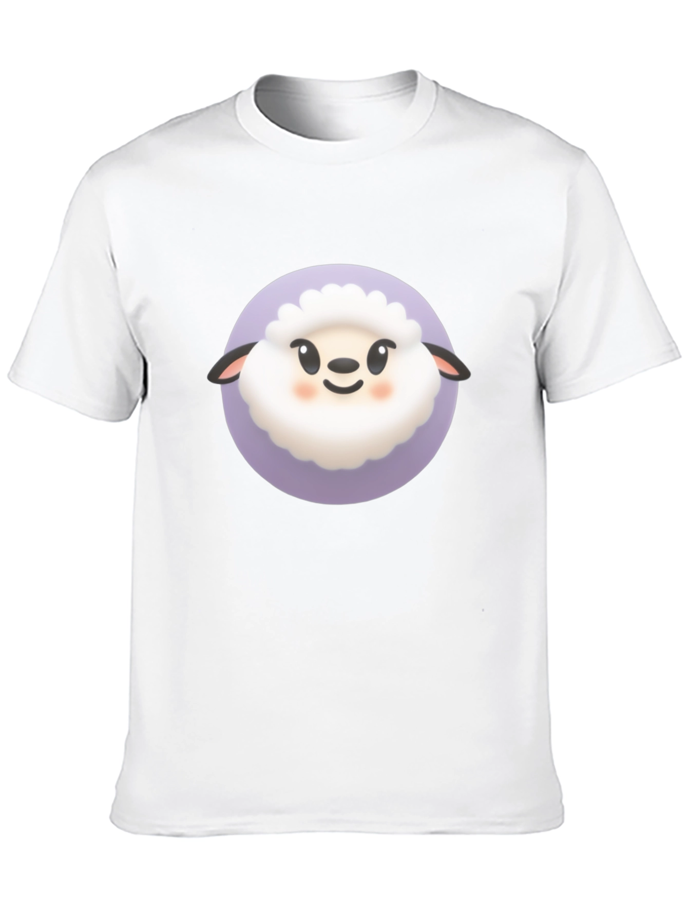 Cute Sheep Graphic Tee - Black