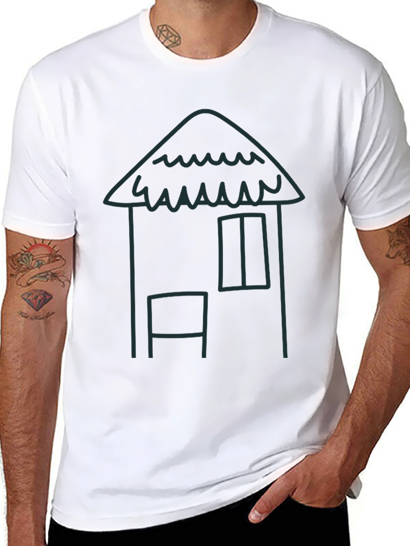 Whimsical House Tee - Casual Comfort