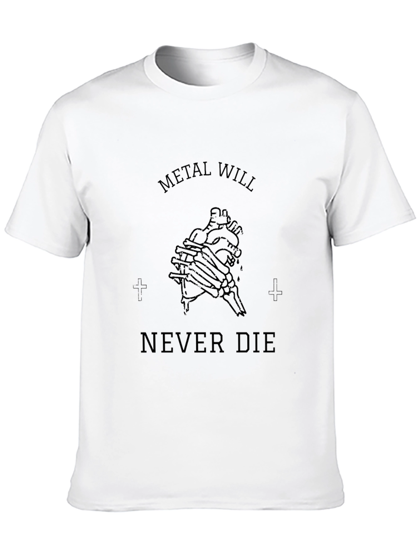 Metal Will Never Die Black Graphic Tee