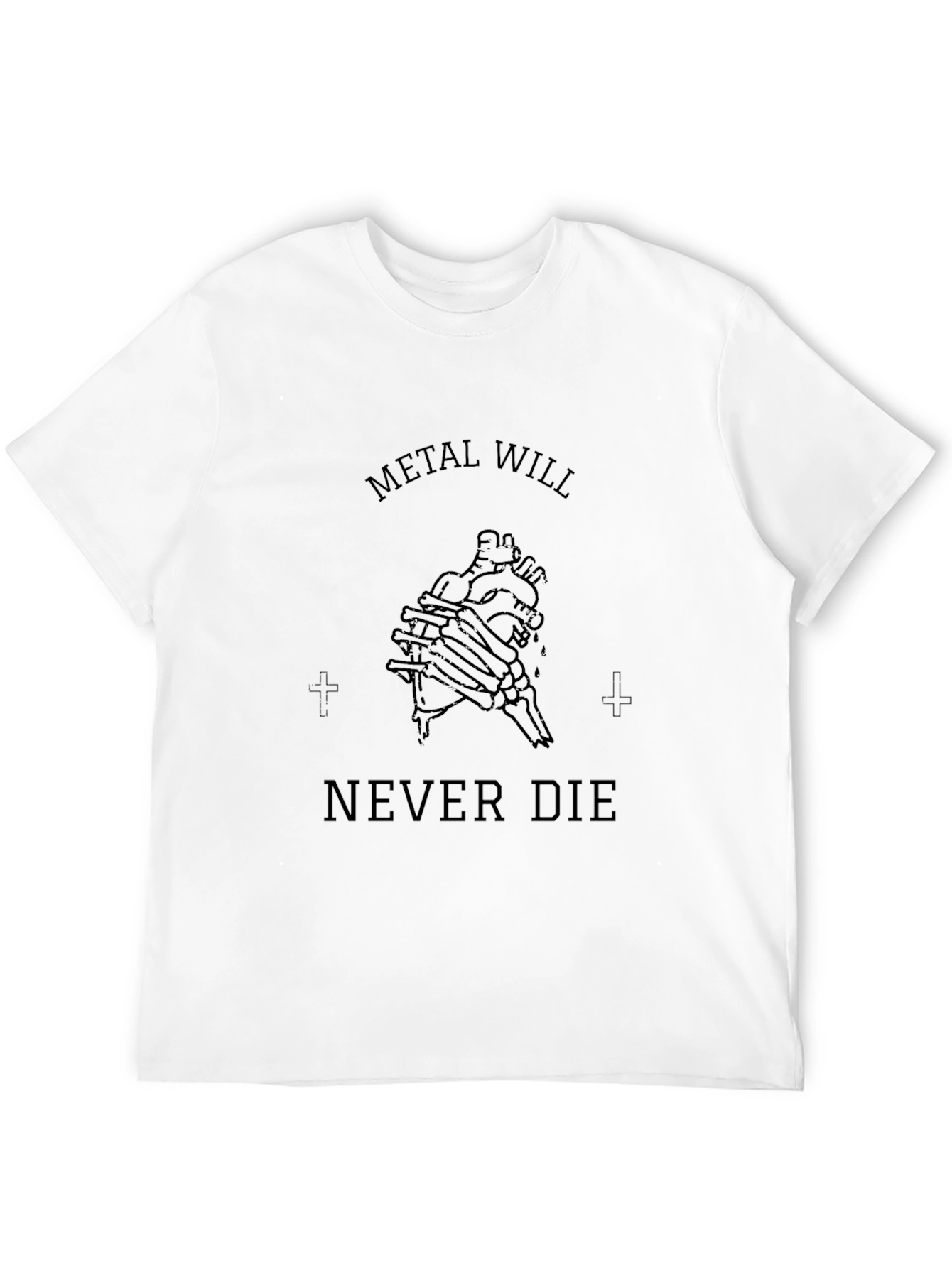 Metal Will Never Die Black Graphic Tee