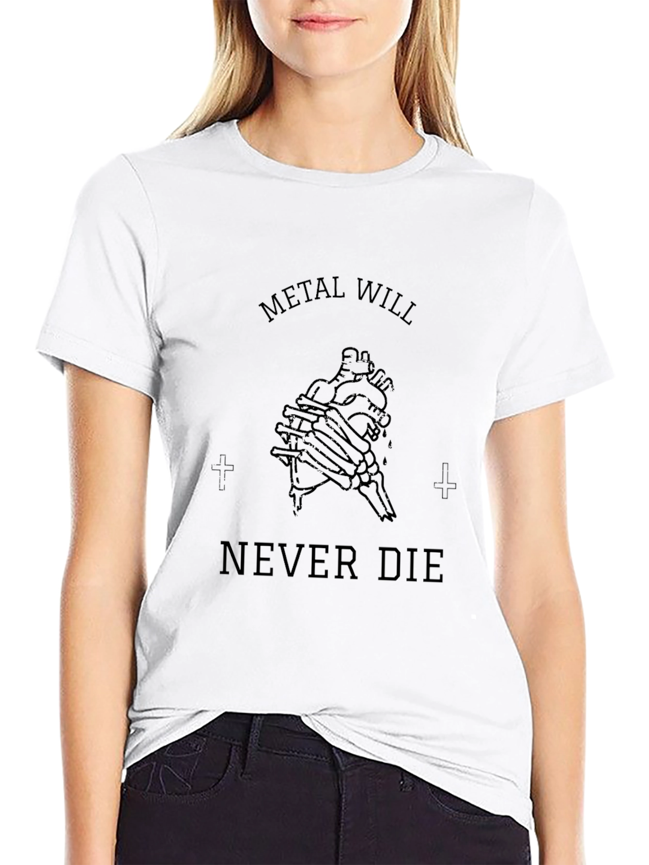 Metal Will Never Die Black Graphic Tee