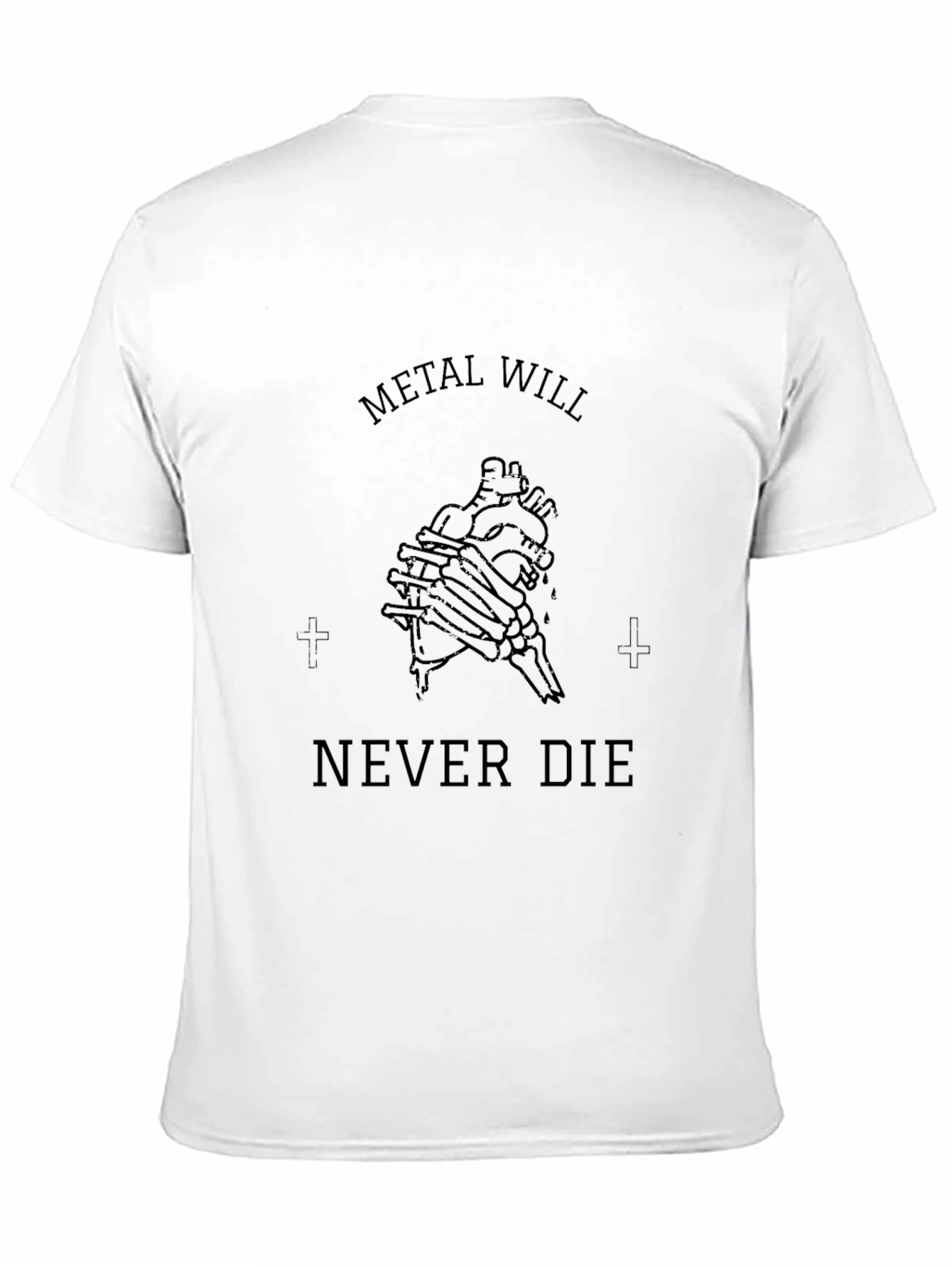 Metal Will Never Die Black Graphic Tee