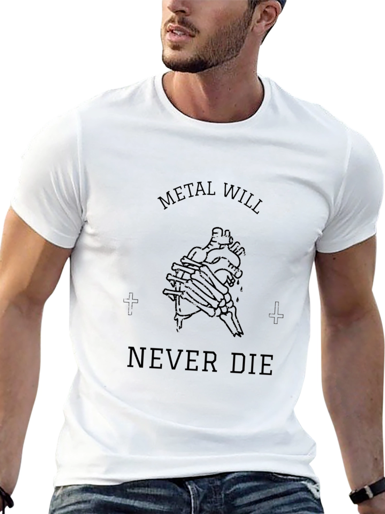 Metal Will Never Die Black Graphic Tee