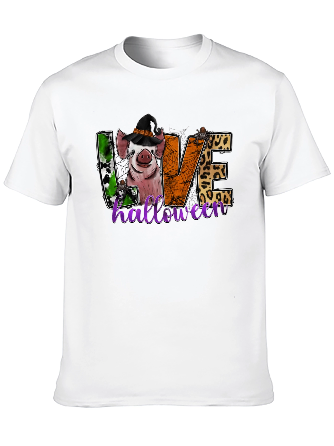 Halloween Pig Graphic T-Shirt