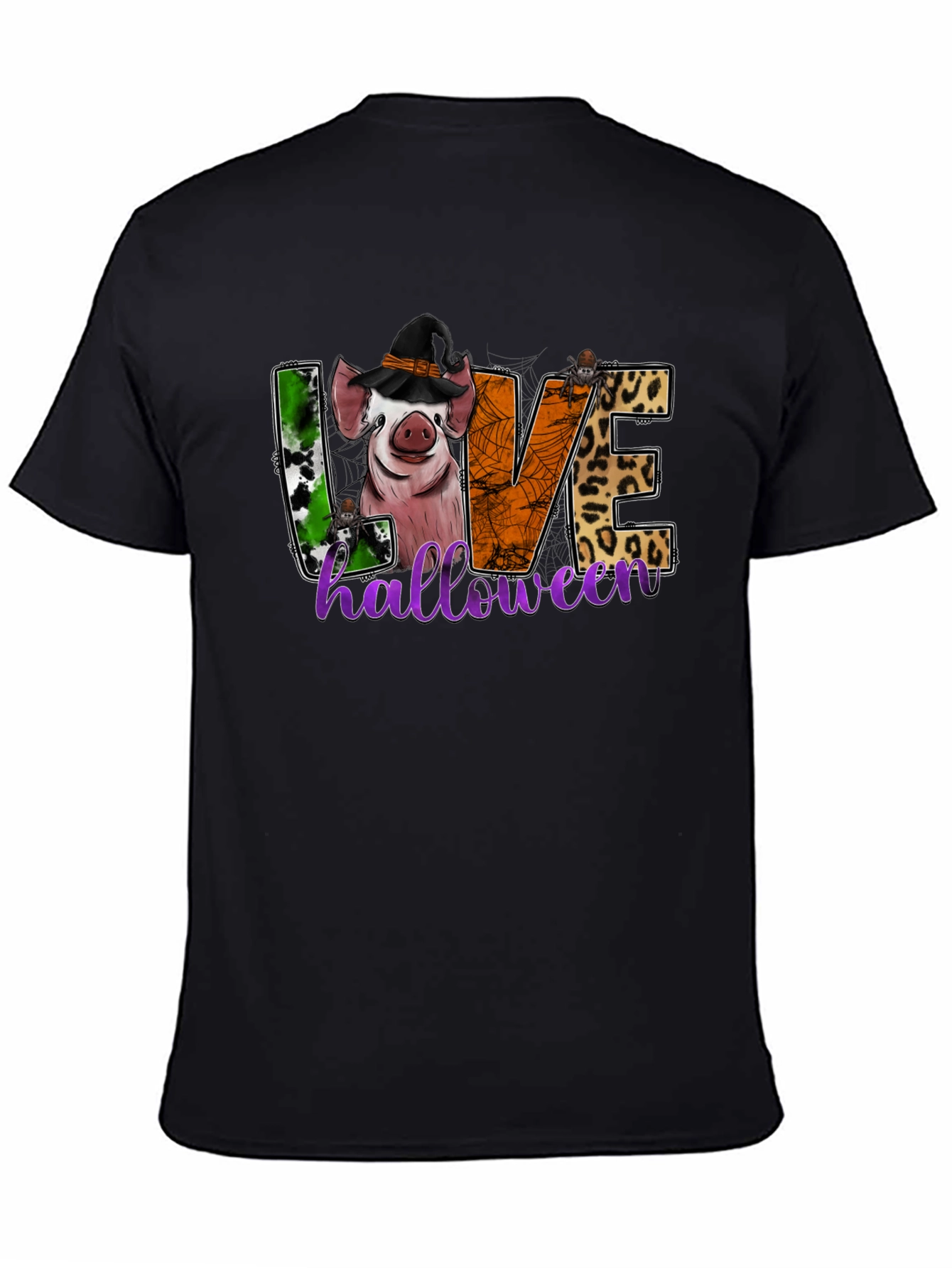 Halloween Pig Graphic T-Shirt