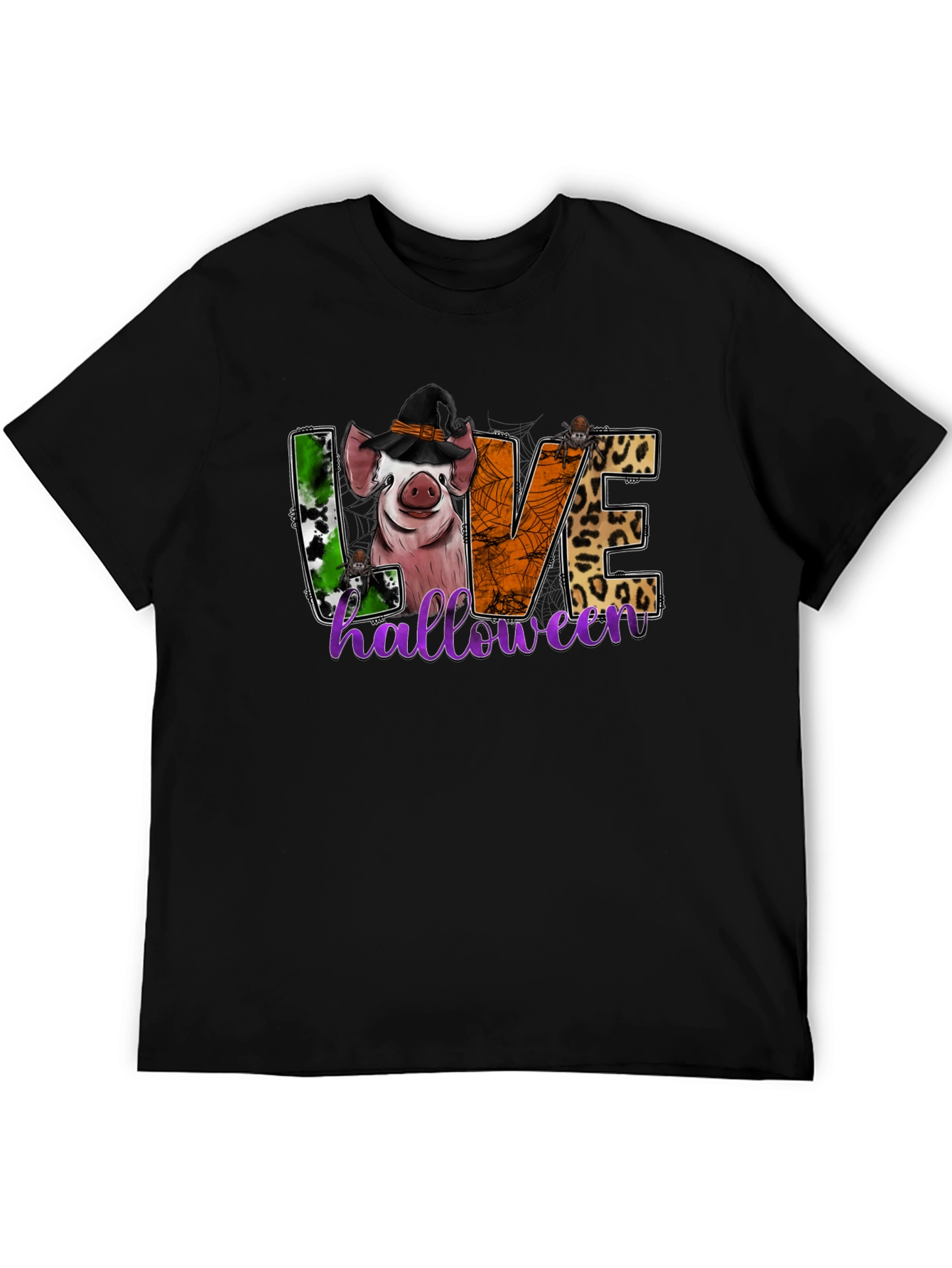Halloween Pig Graphic T-Shirt