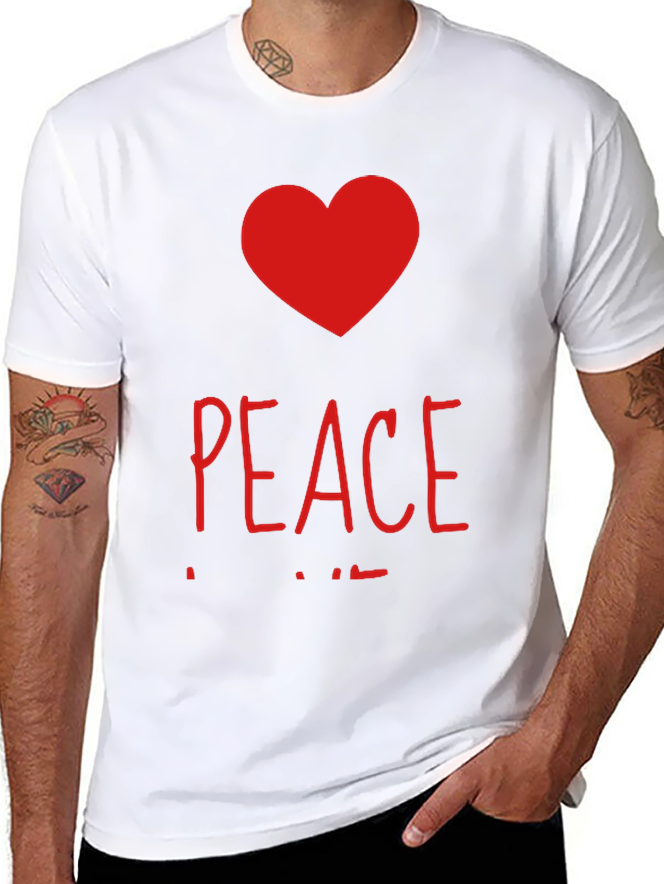 Peace and Love Graphic T-Shirt