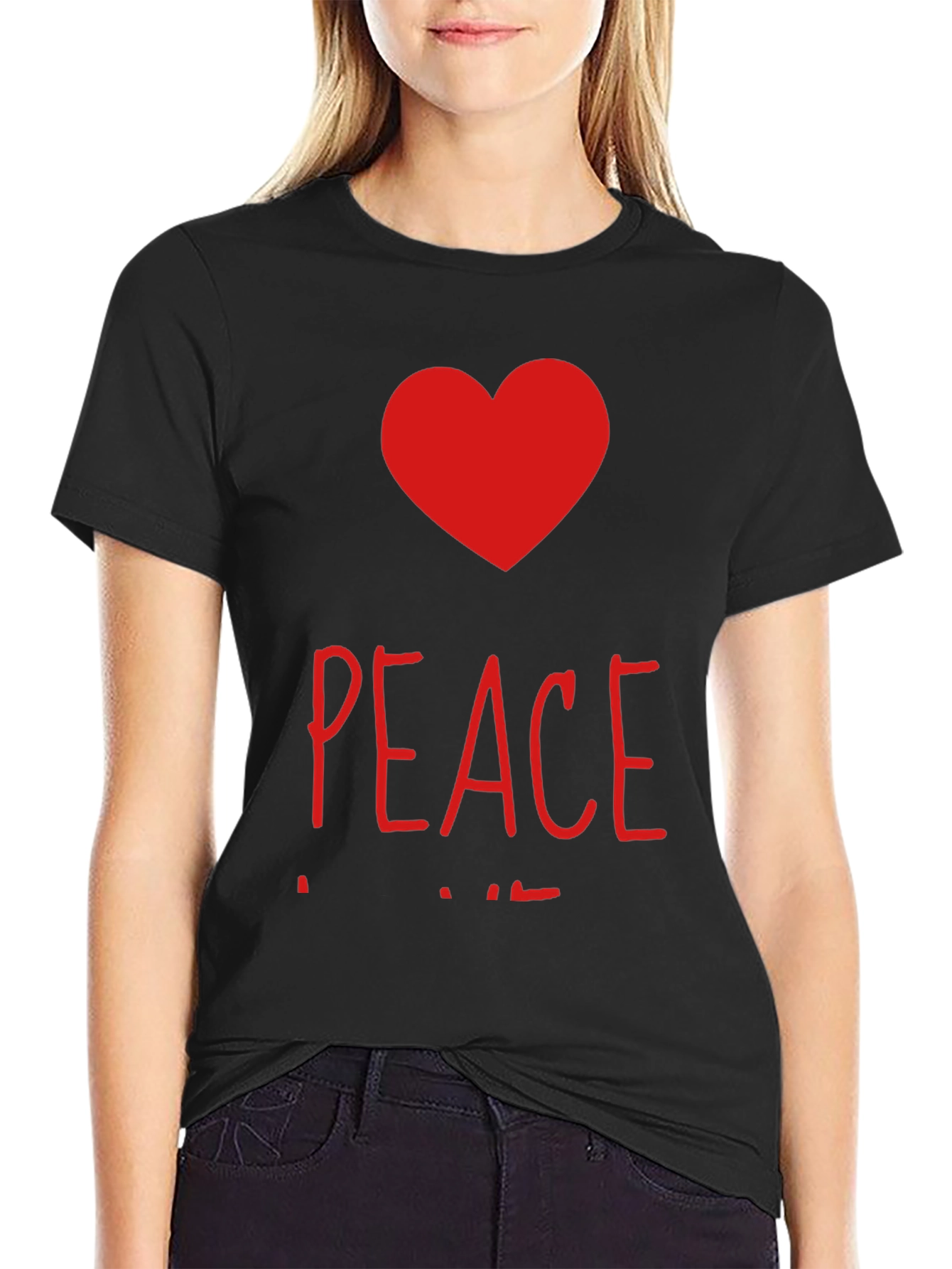 Peace and Love Graphic T-Shirt