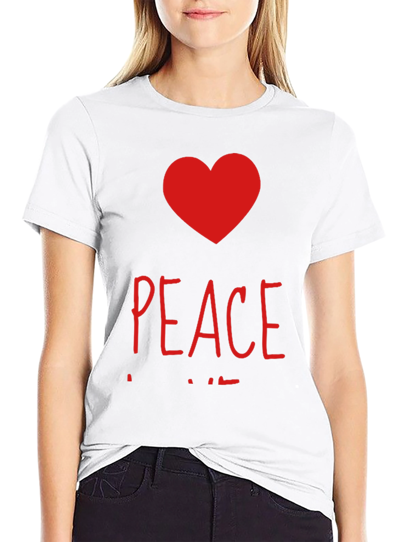 Peace and Love Graphic T-Shirt