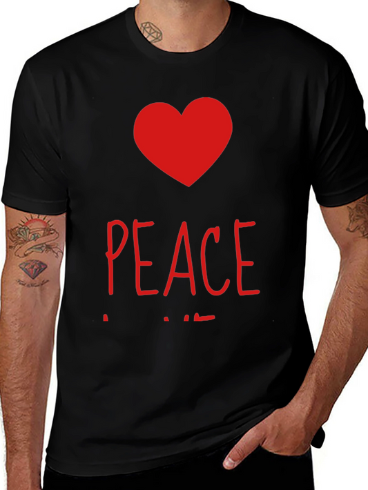 Peace and Love Graphic T-Shirt