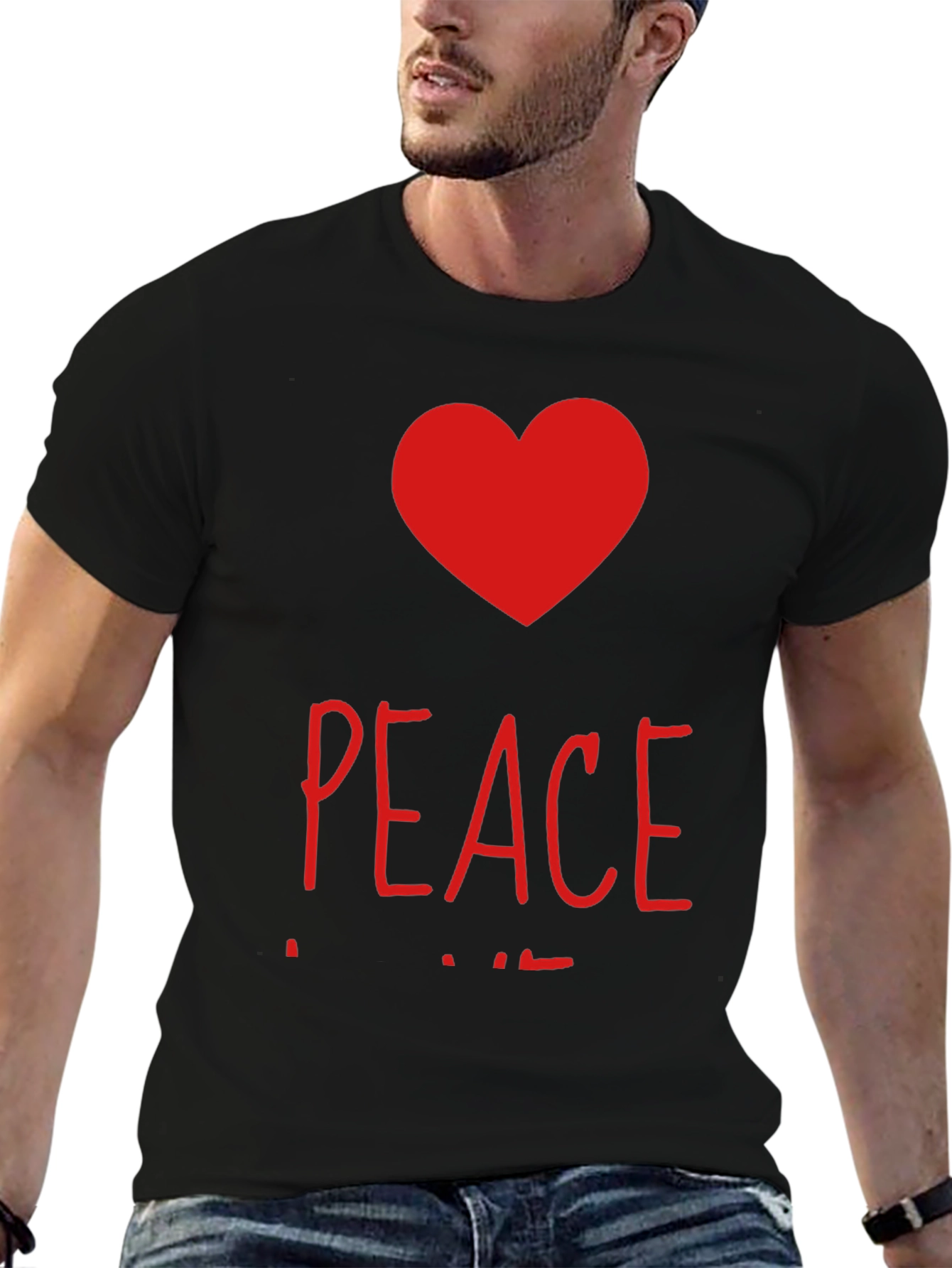 Peace and Love Graphic T-Shirt