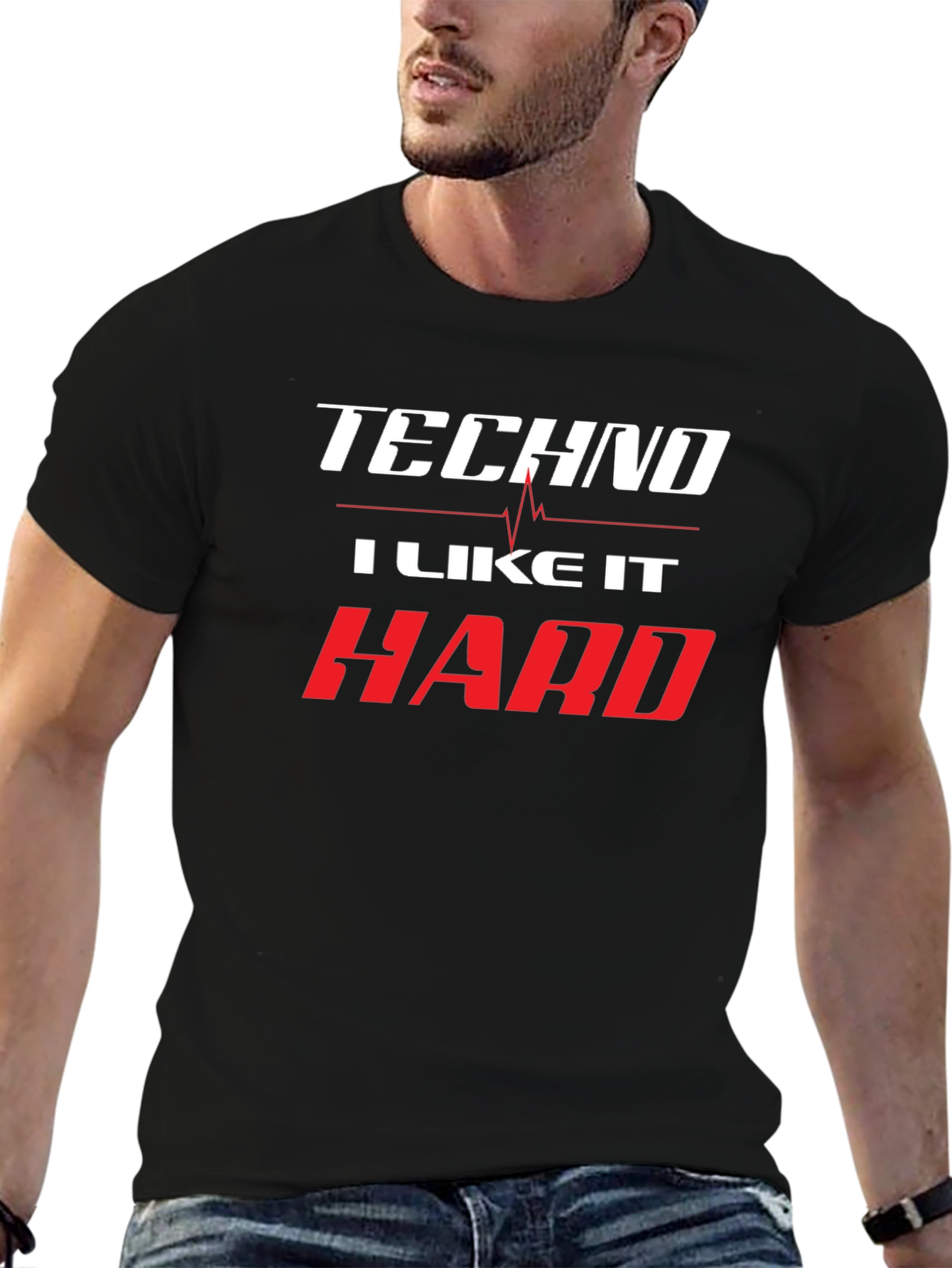 Techno I Like It Hard Black T-Shirt
