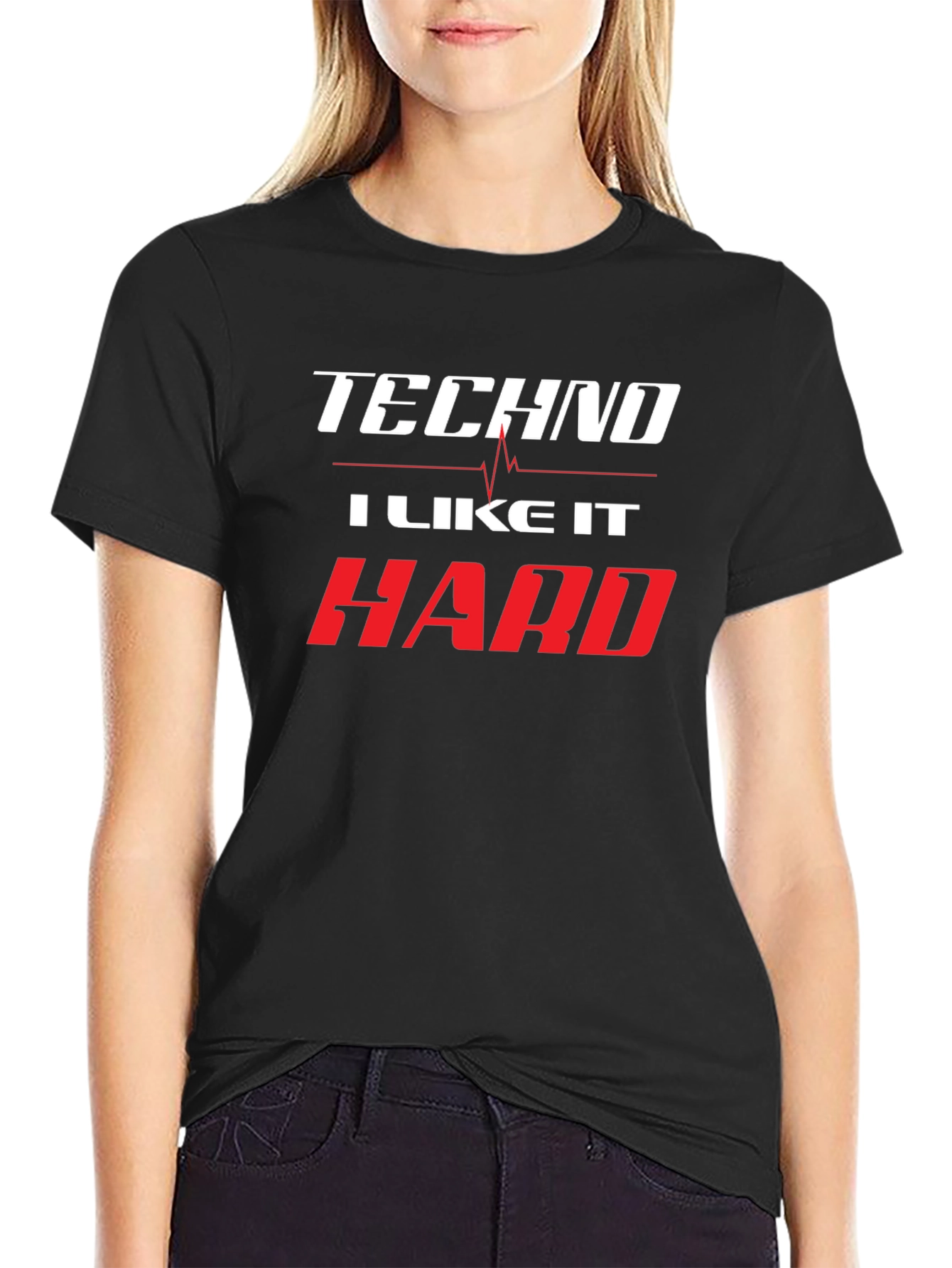Techno I Like It Hard Black T-Shirt