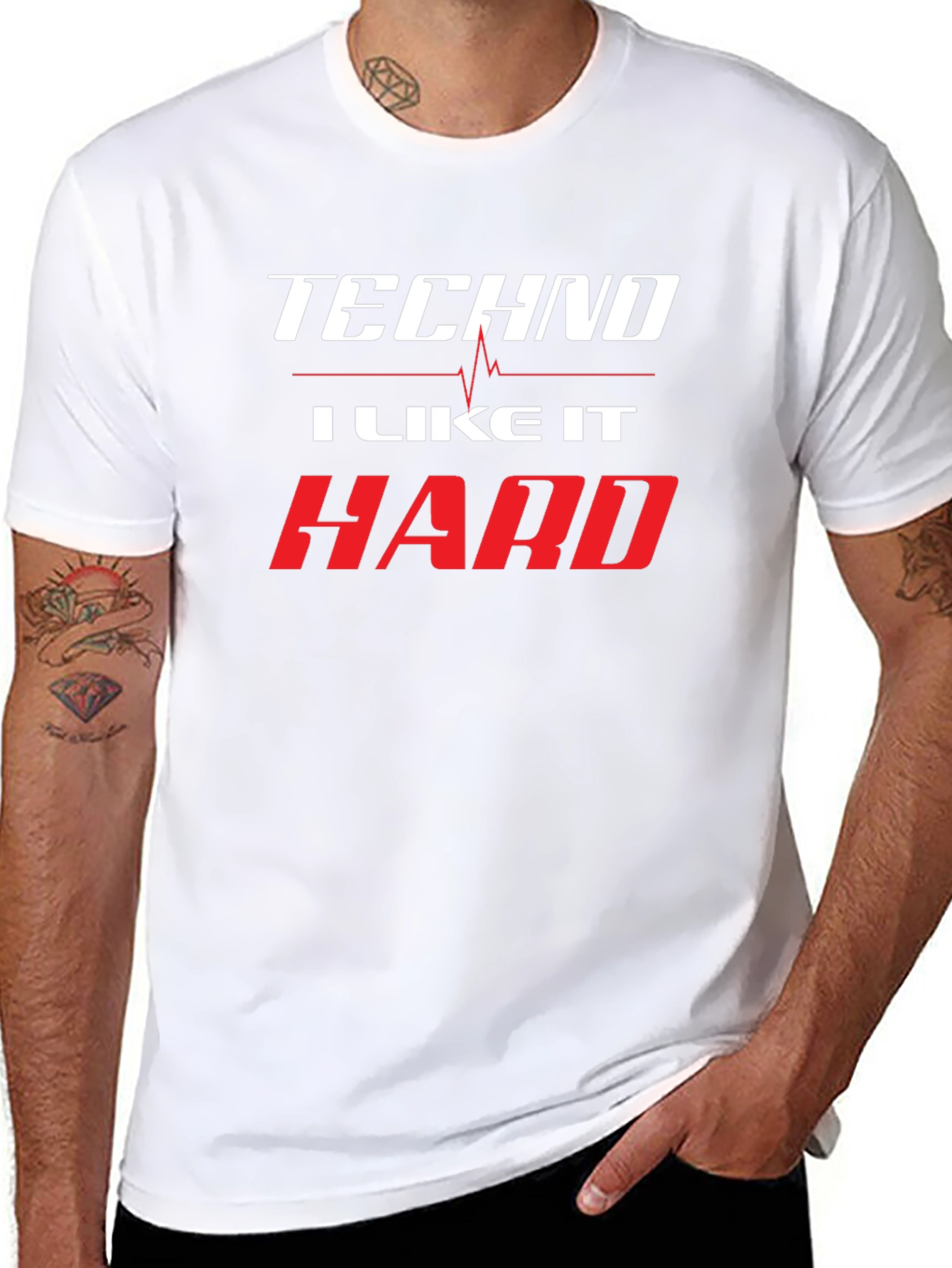 Techno I Like It Hard Black T-Shirt