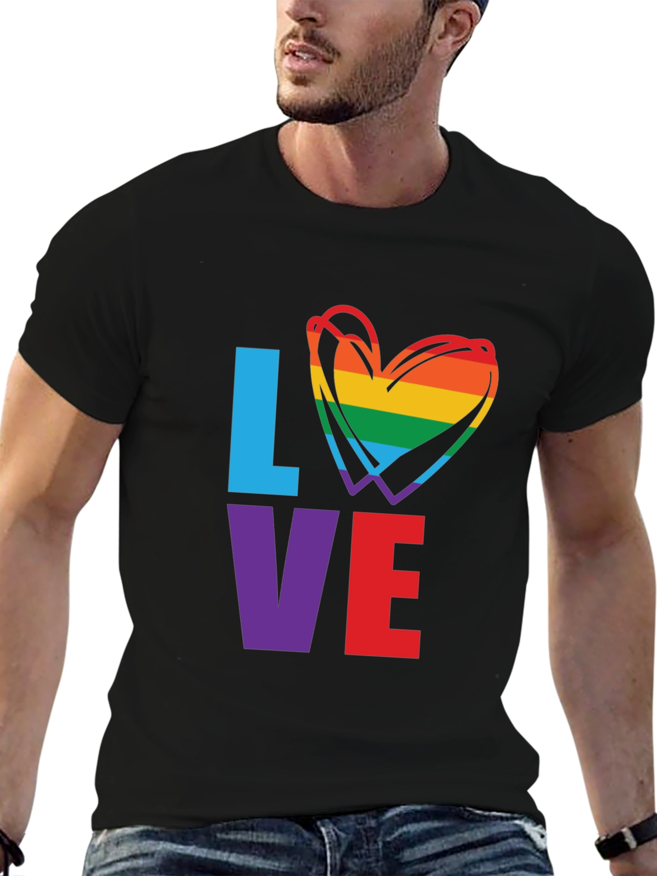 LGBTQ Pride LOVE Graphic T-Shirt