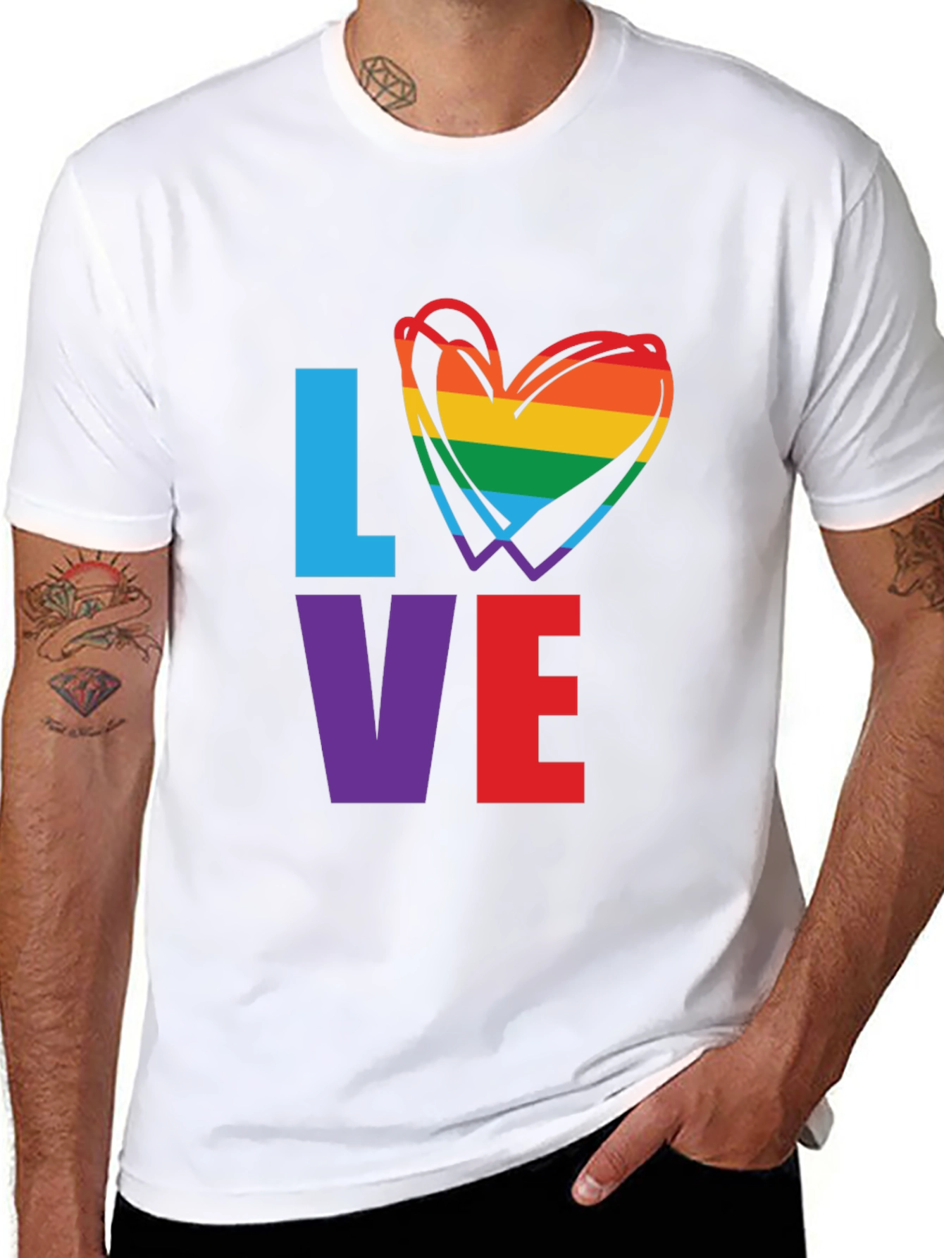 LGBTQ Pride LOVE Graphic T-Shirt