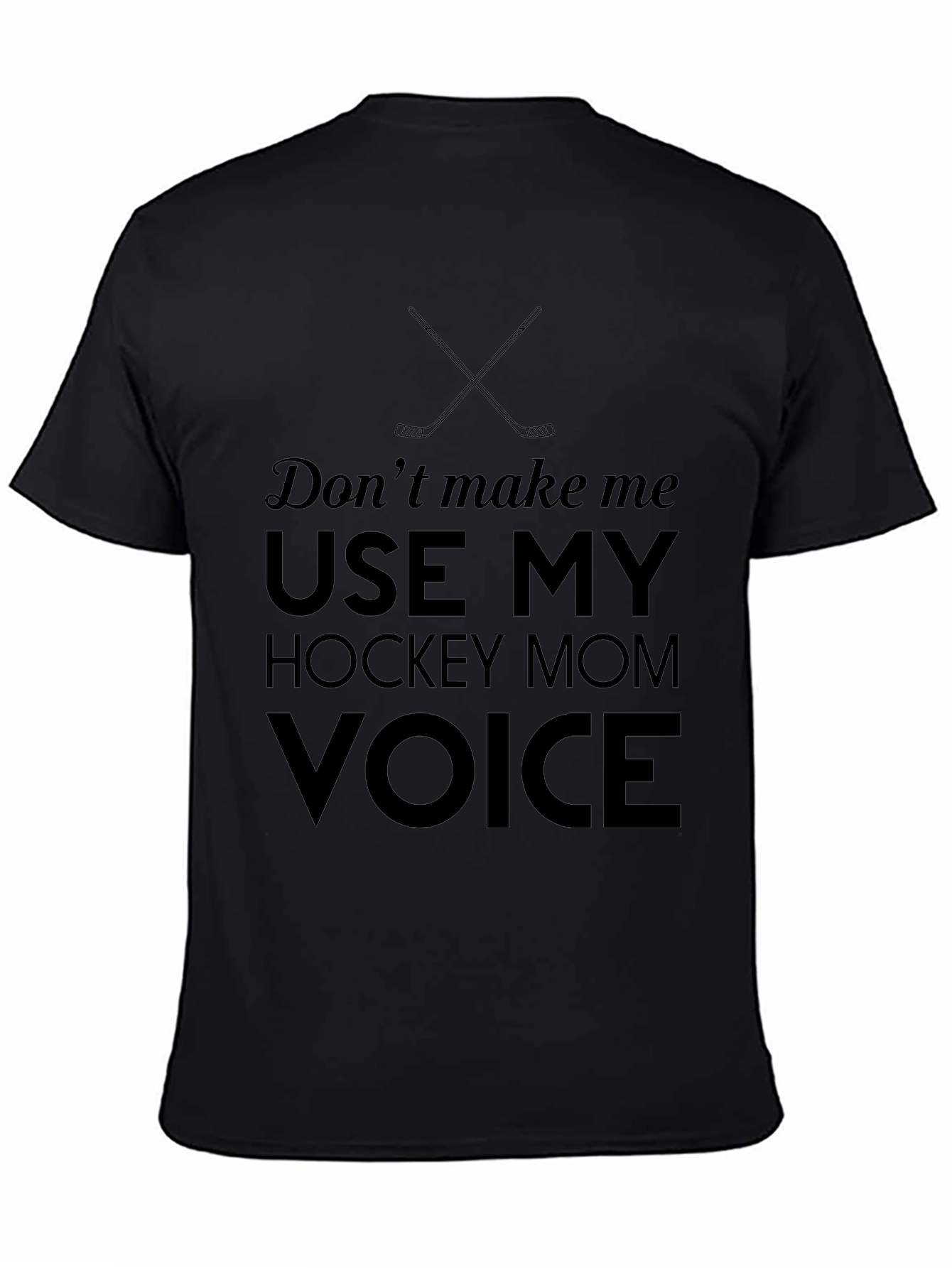 Hockey Mom Voice Graphic Tee - Black