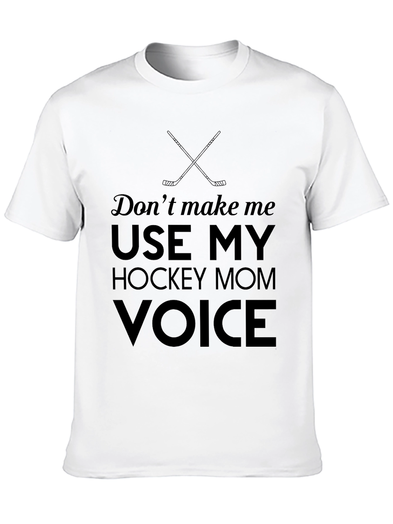 Hockey Mom Voice Graphic Tee - Black