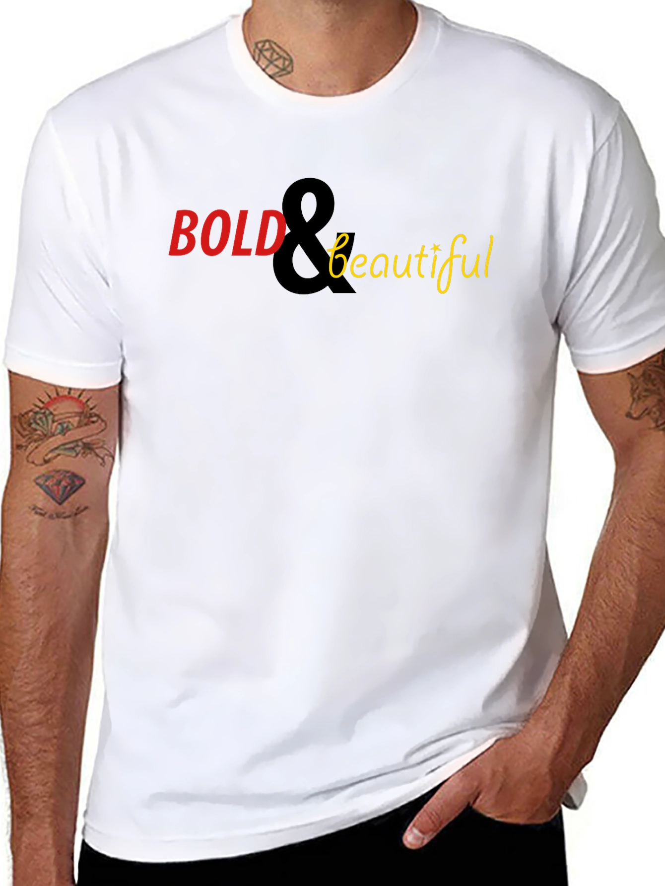 Bold & Beautiful Graphic Tee - Stylish Black T-Shirt