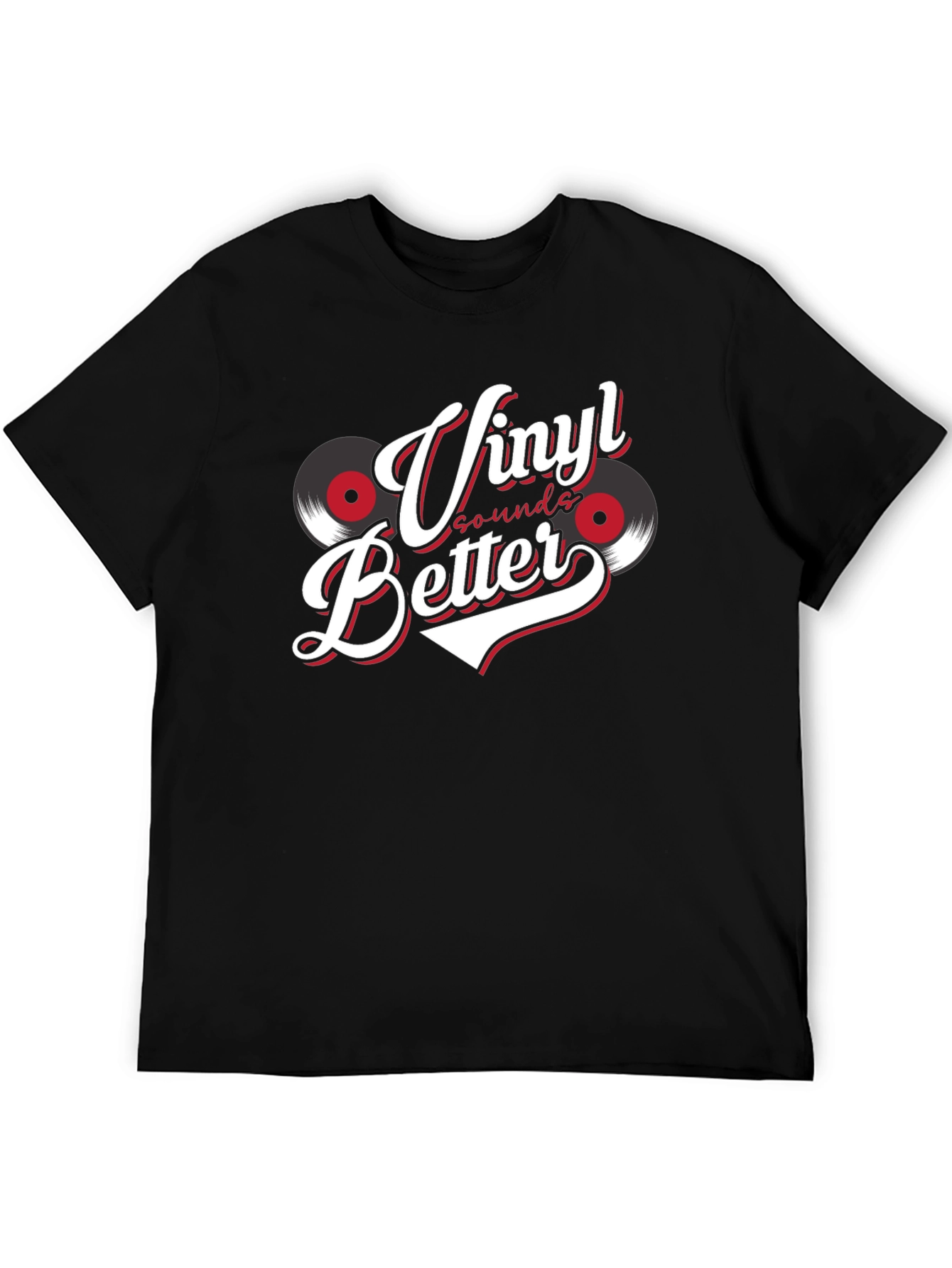 Vinyl Sounds Better T-Shirt Black Graphic Tee