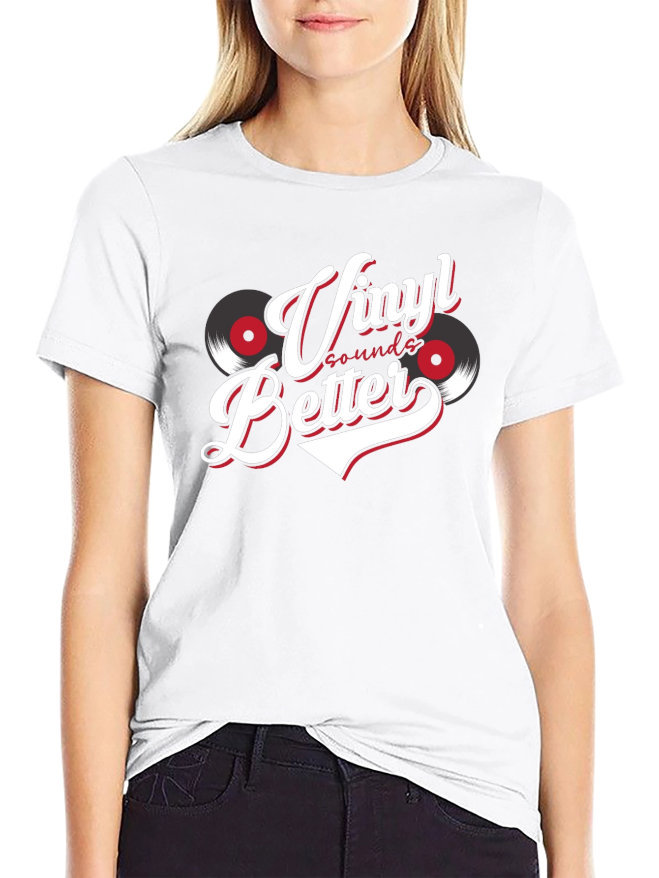 Vinyl Sounds Better T-Shirt Black Graphic Tee
