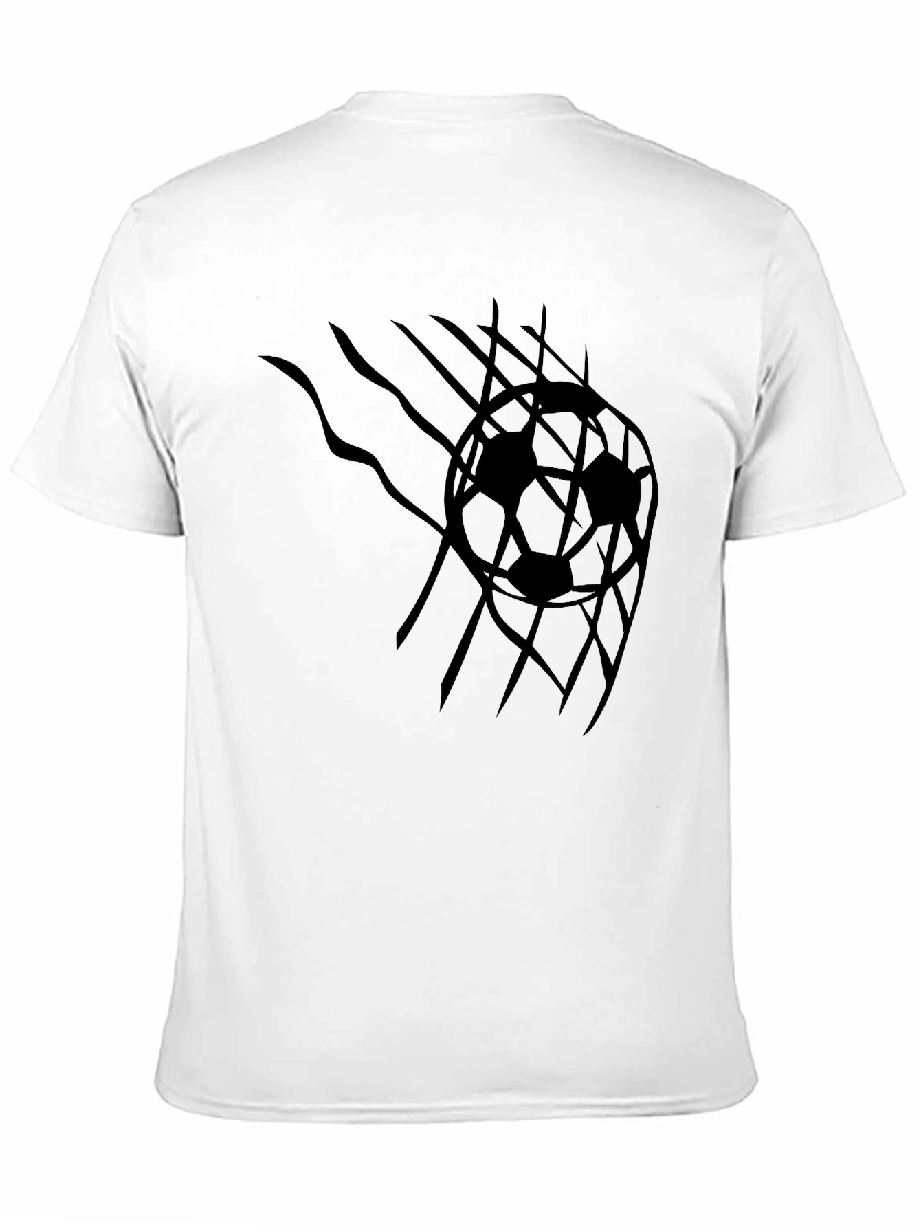 Mens Black Soccer Ball Graphic T-Shirt