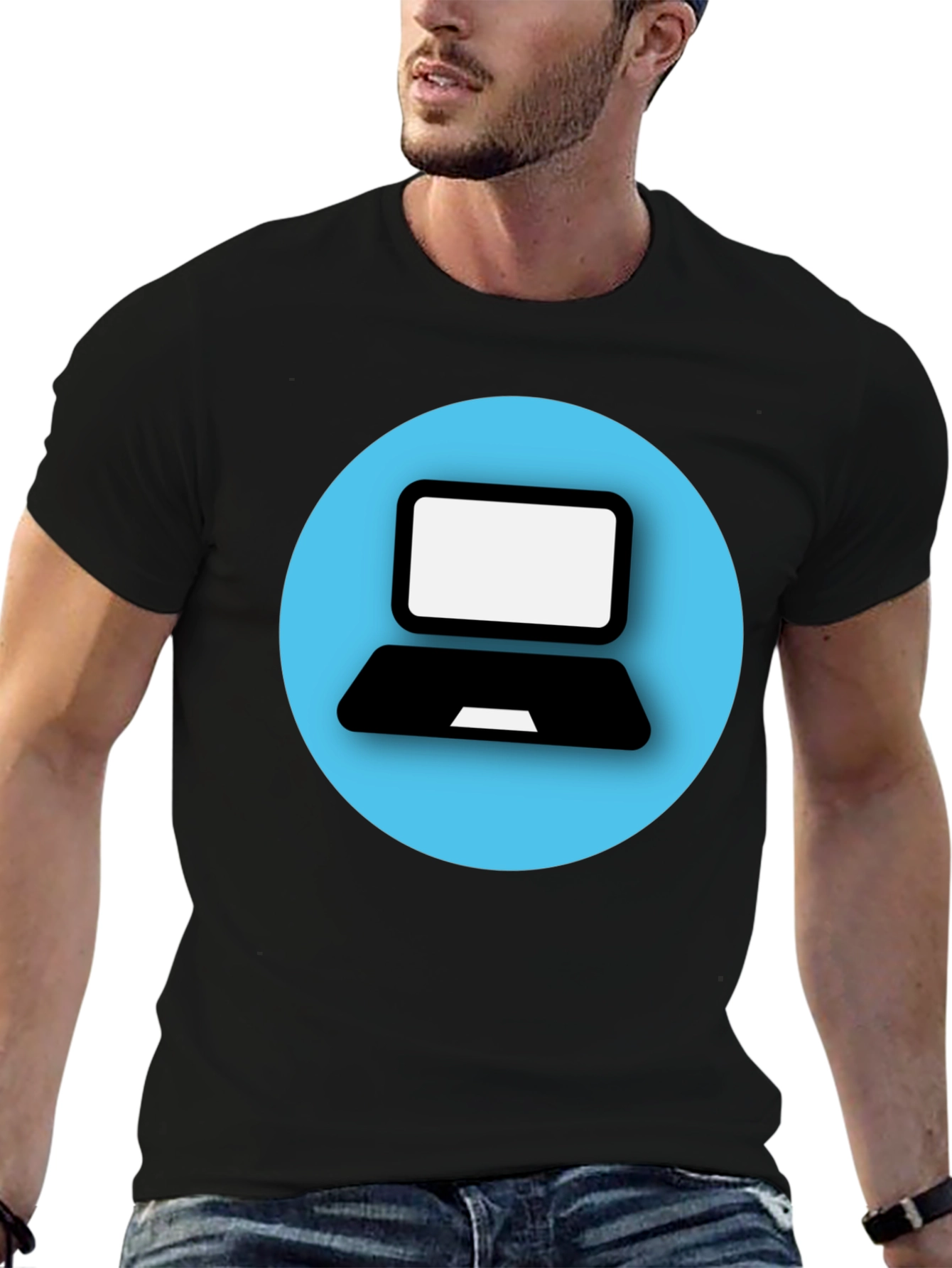 Laptop Graphic Tee - Tech Style T-Shirt