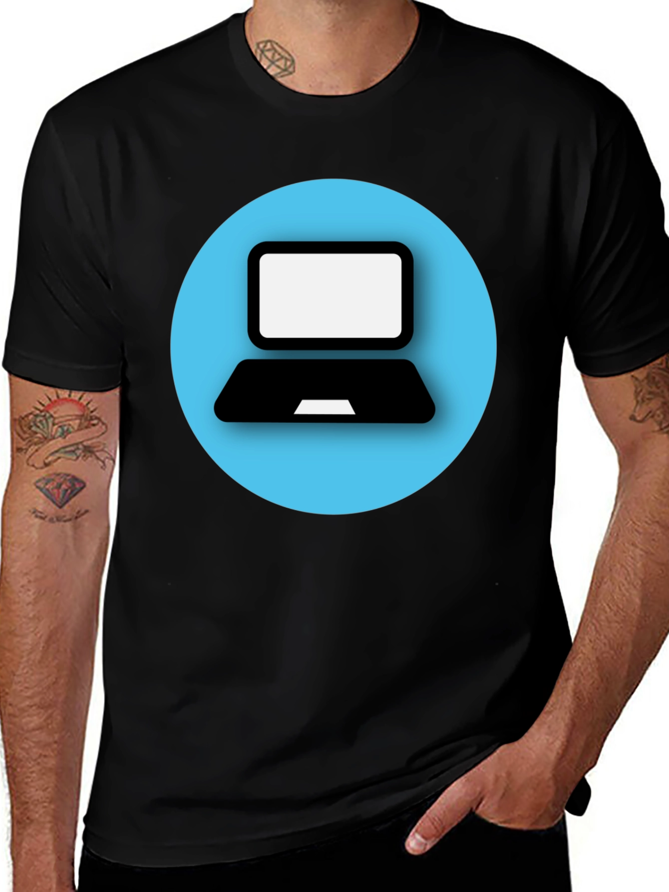 Laptop Graphic Tee - Tech Style T-Shirt