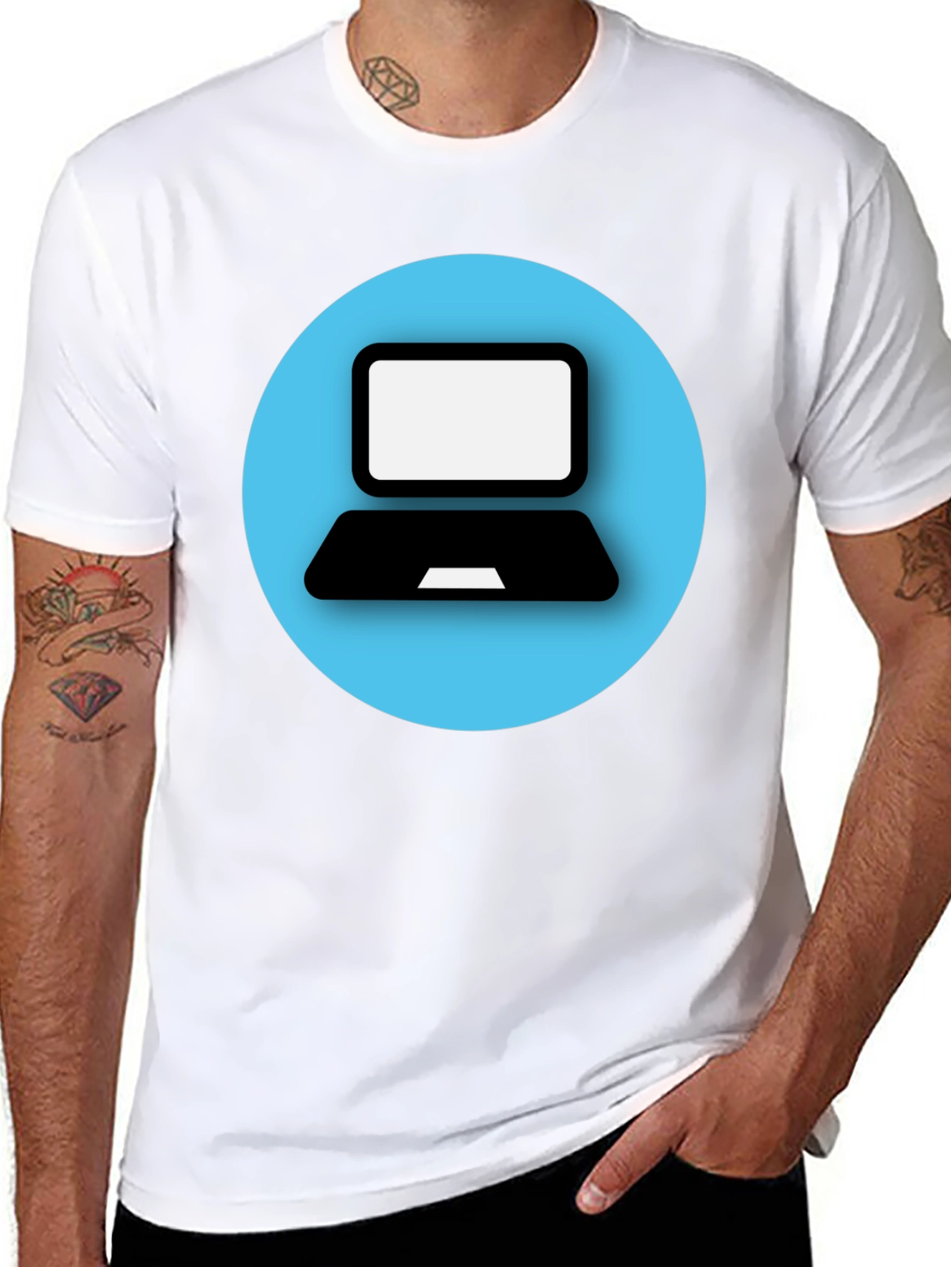 Laptop Graphic Tee - Tech Style T-Shirt