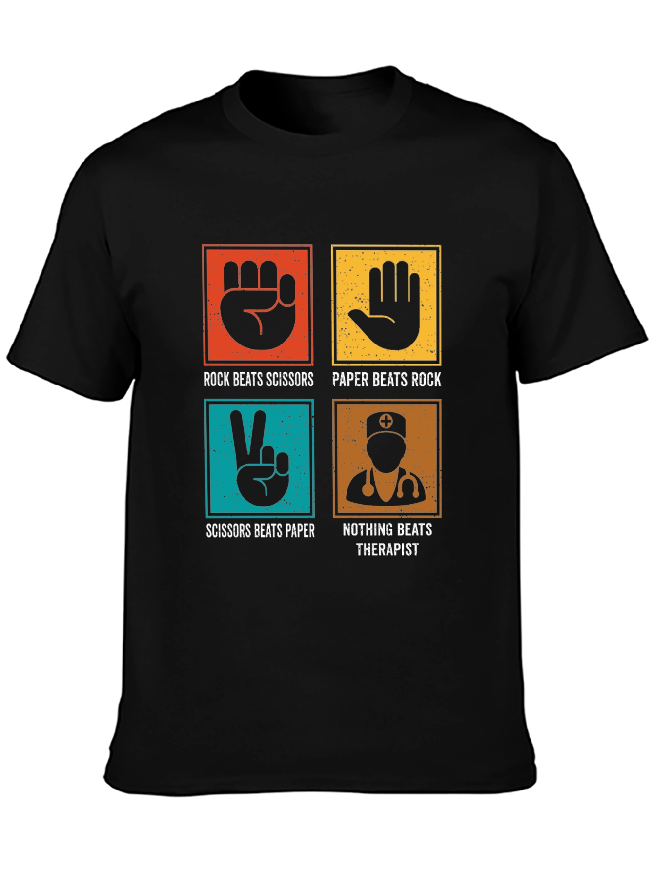 Rock Paper Scissors Therapist Graphic Tee