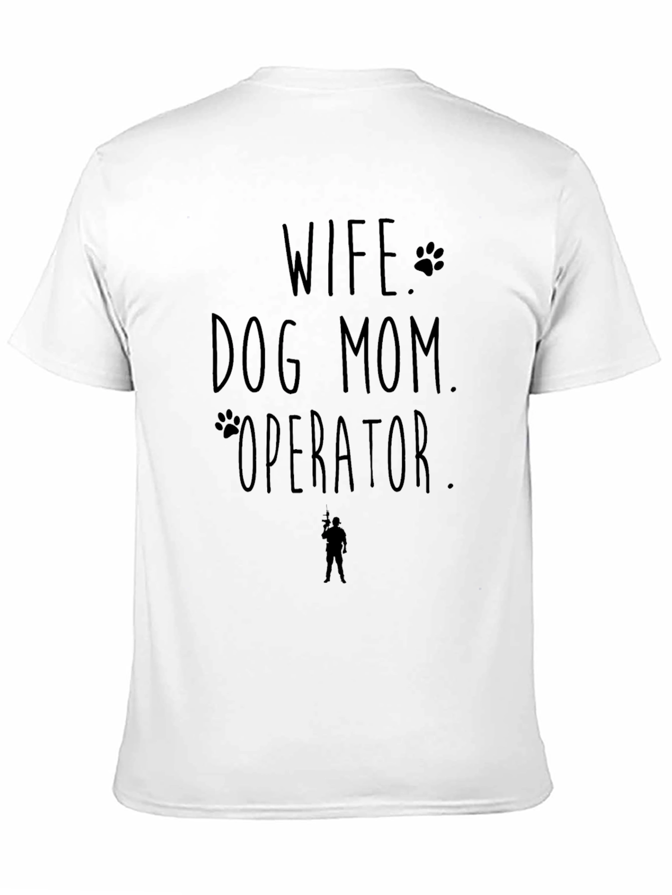 Wife Dog Mom Operator Novelty Graphic T-Shirt