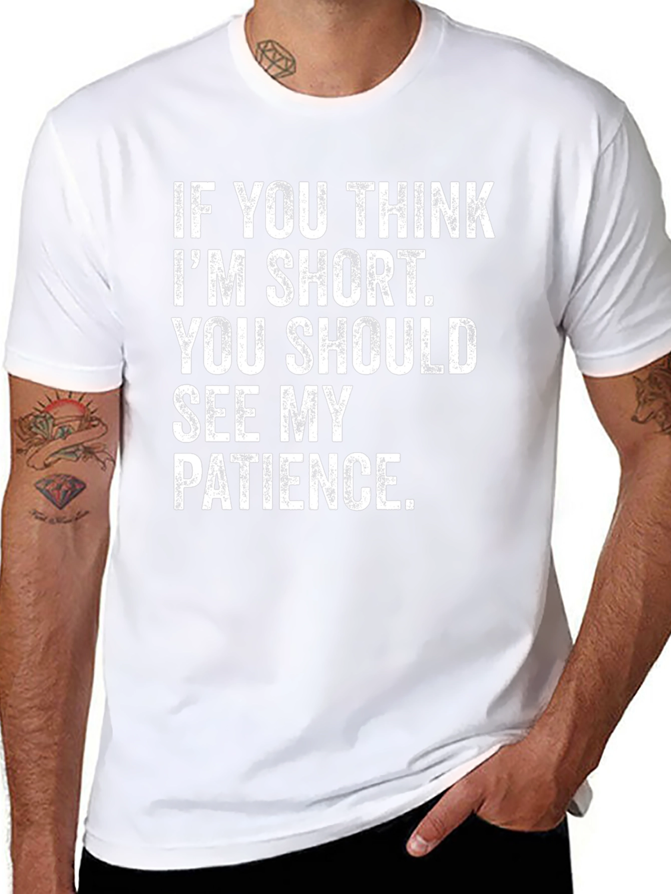 Funny Short Patience Sarcastic Novelty T-Shirt