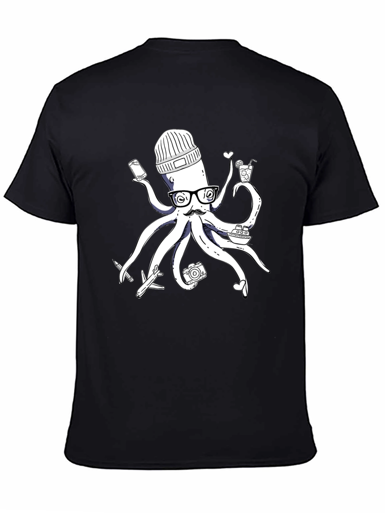 Traveler Octopus T-Shirt - Quirky Design