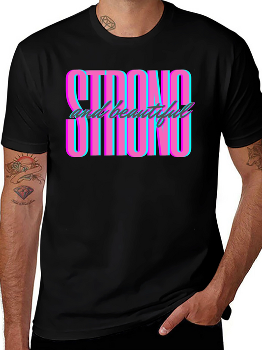 Strong & Beautiful Graphic Tee - Mens Black T-Shirt