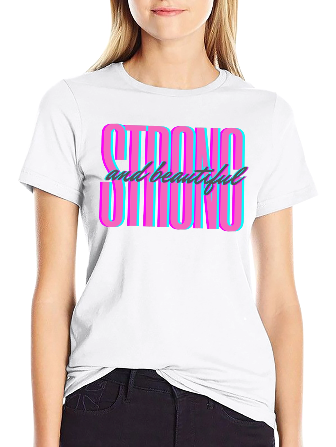 Strong & Beautiful Graphic Tee - Mens Black T-Shirt