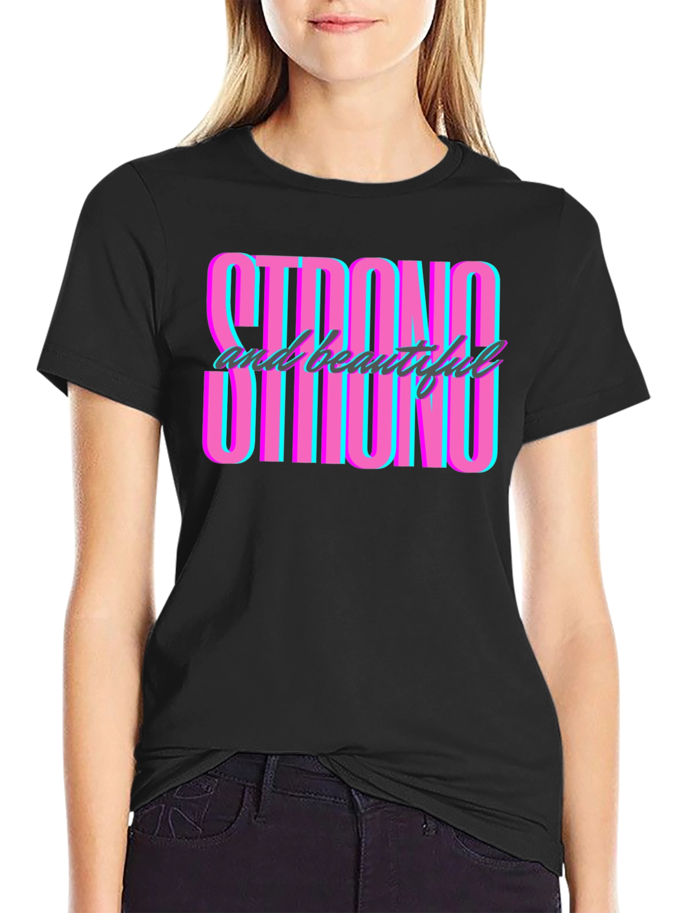 Strong & Beautiful Graphic Tee - Mens Black T-Shirt