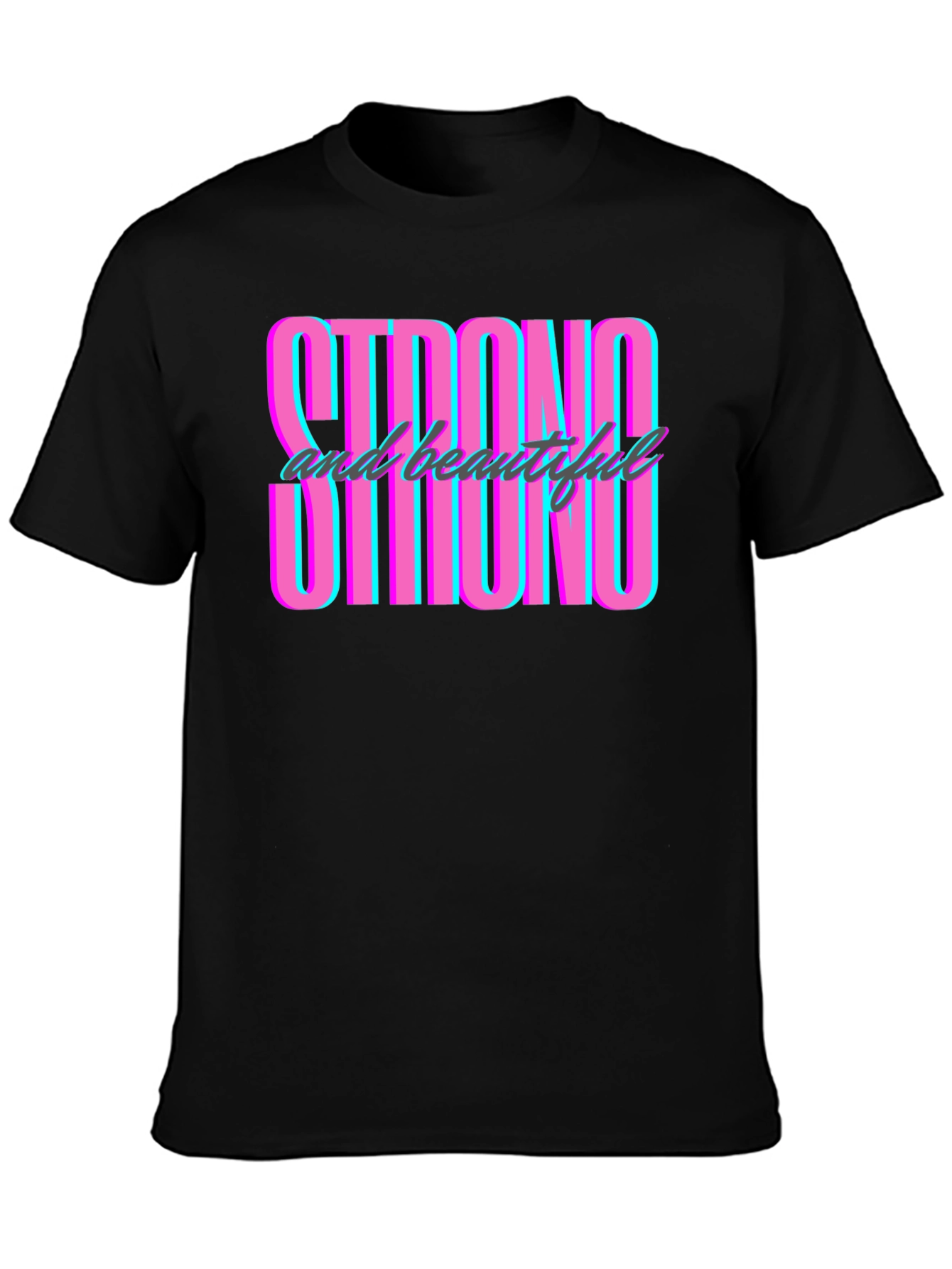 Strong & Beautiful Graphic Tee - Mens Black T-Shirt