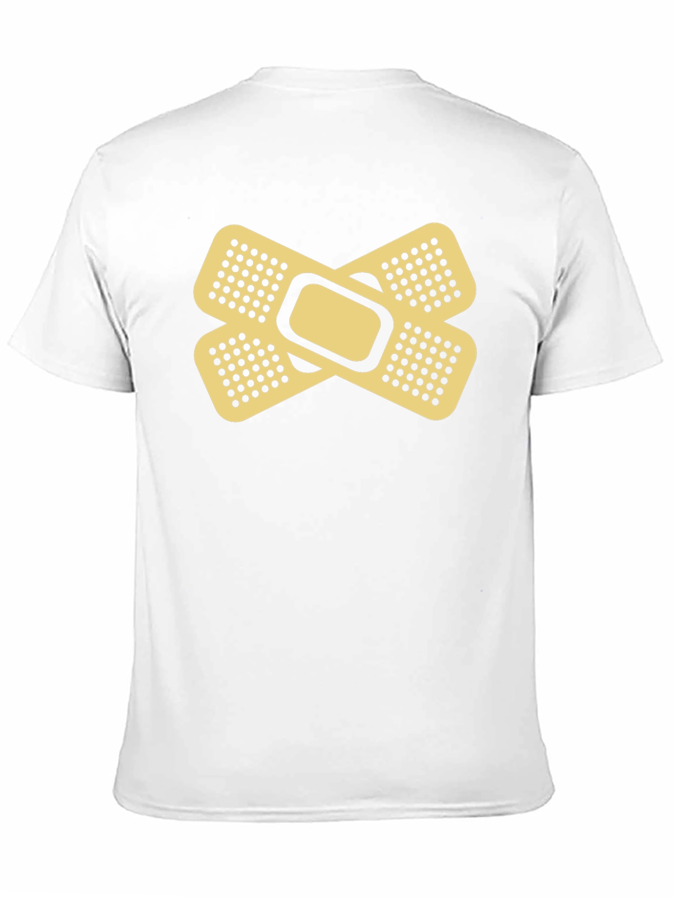 Funny Band-Aid Graphic Tee - Black Cotton Shirt