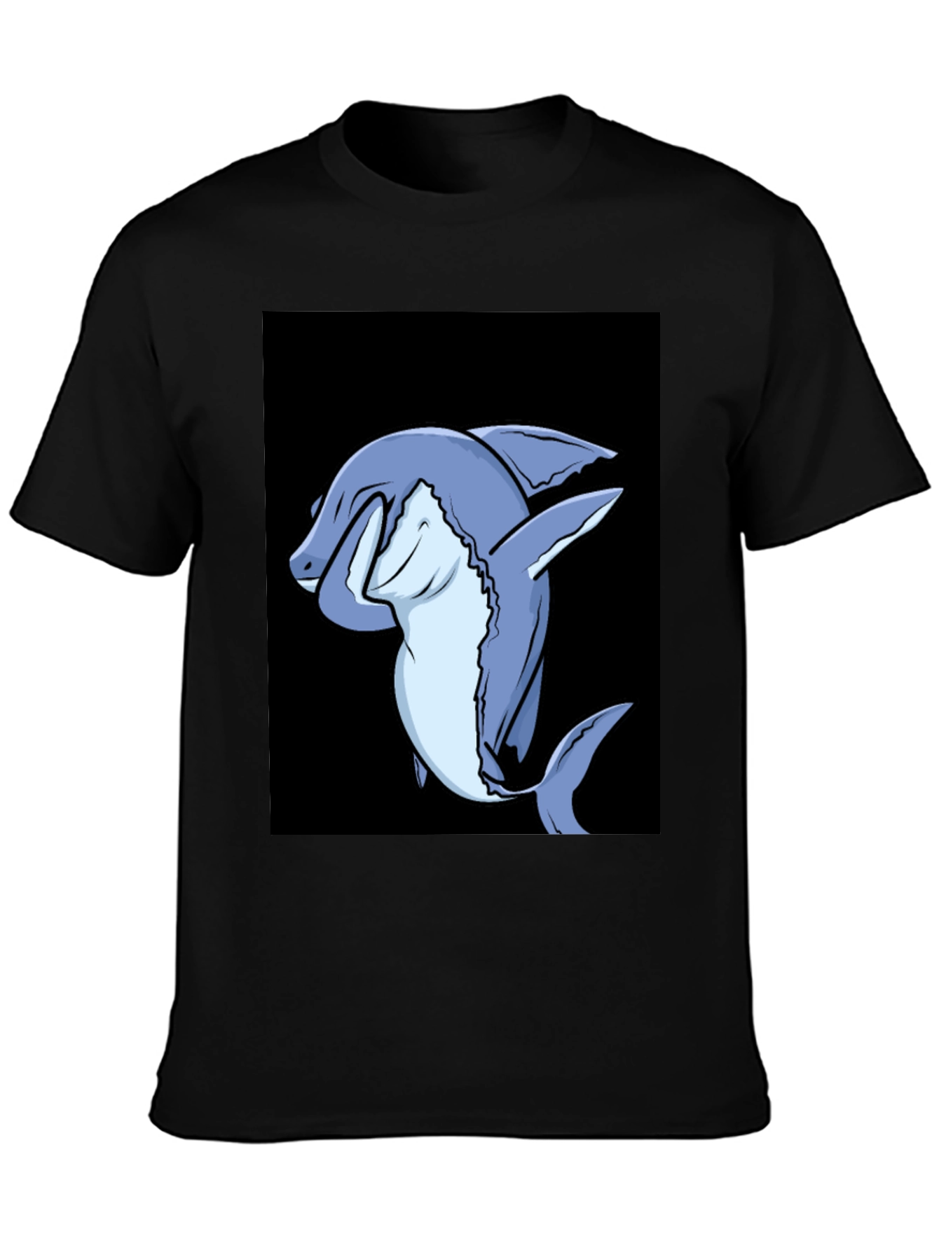 Dabbing Shark Graphic Tee - Mens Black T-Shirt