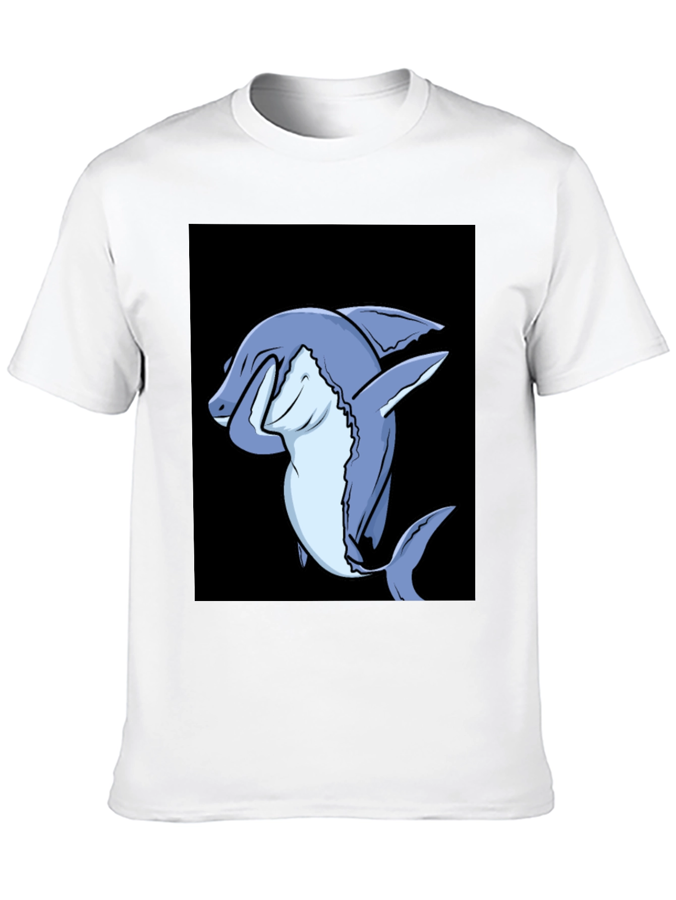 Dabbing Shark Graphic Tee - Mens Black T-Shirt