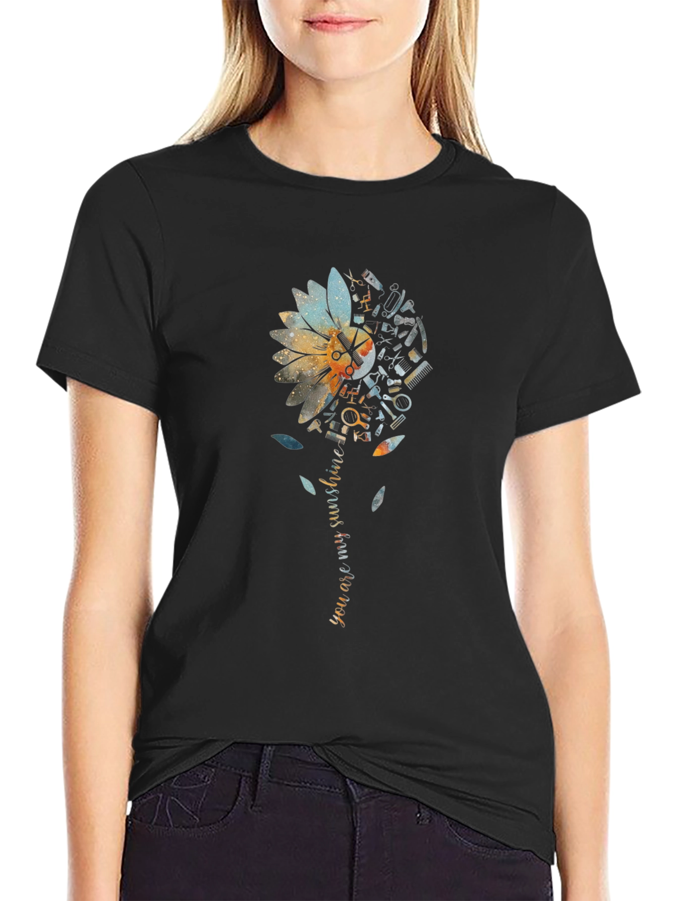 Hair Stylist Sunflower Graphic Tee