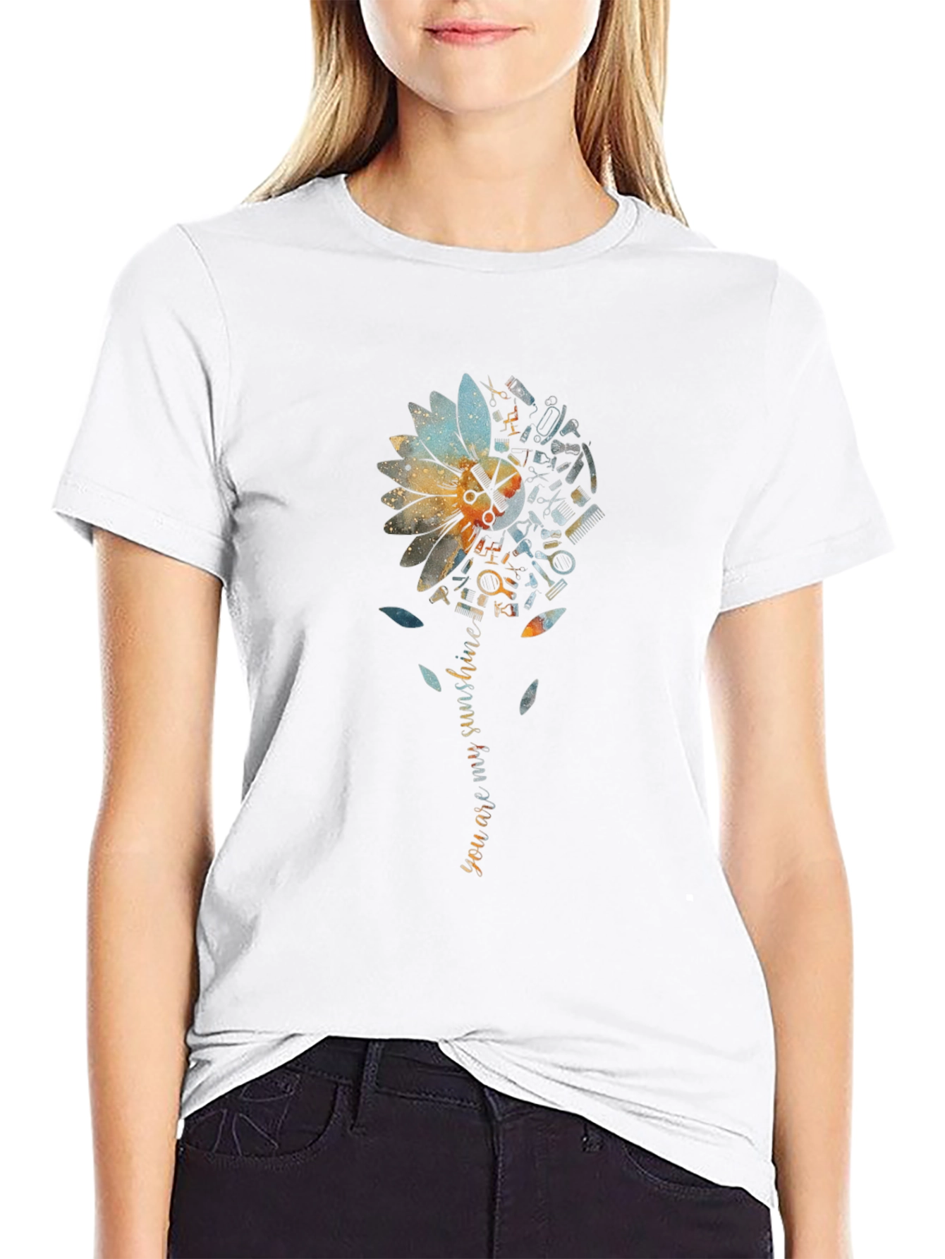 Hair Stylist Sunflower Graphic Tee