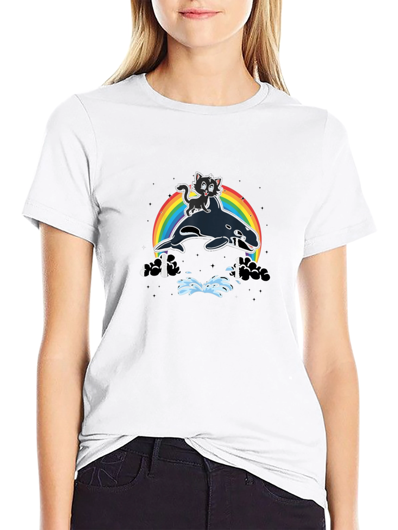 Orca Cat Rainbow T-Shirt