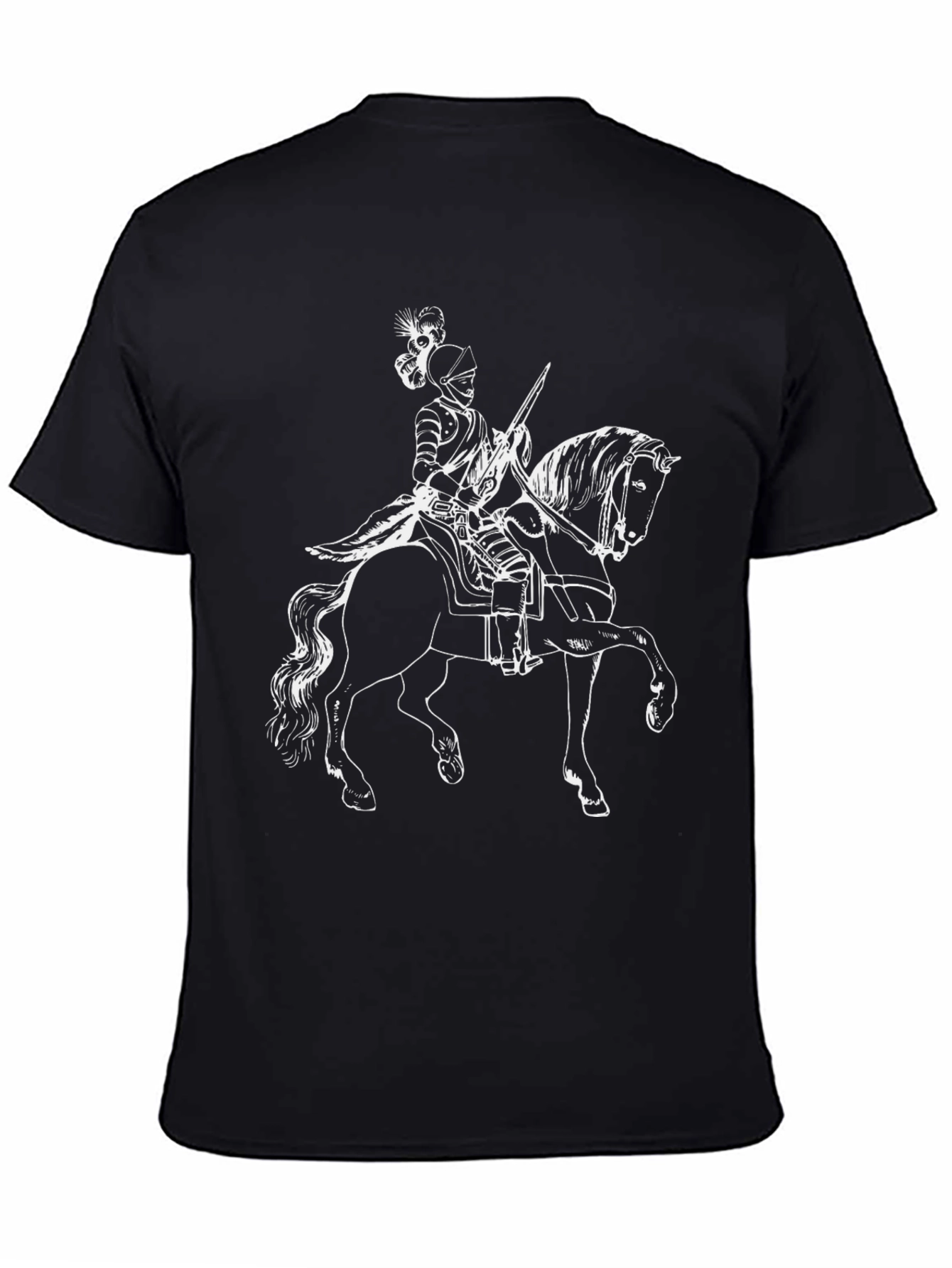 Knight on Horse T-Shirt - Black