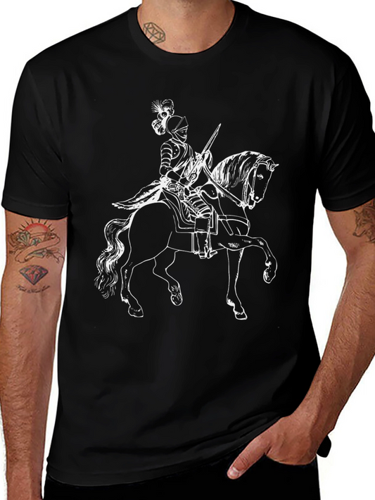 Knight on Horse T-Shirt - Black