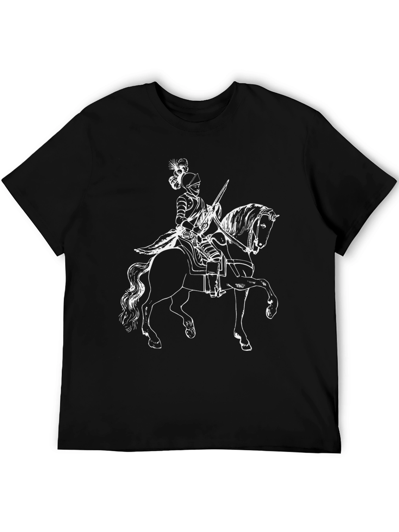 Knight on Horse T-Shirt - Black
